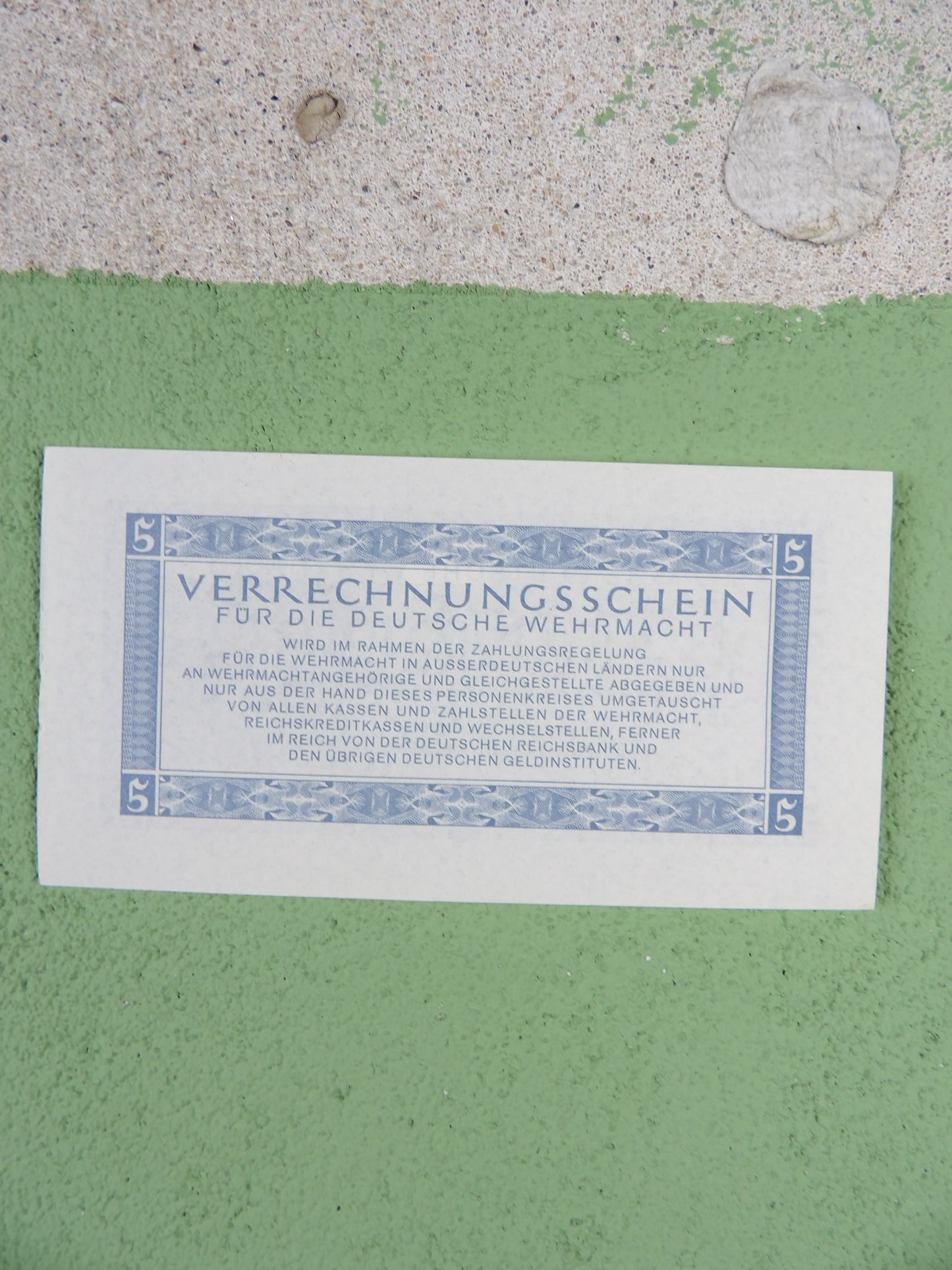 Third Reich 5 Wehrmacht Reichsmark 1944