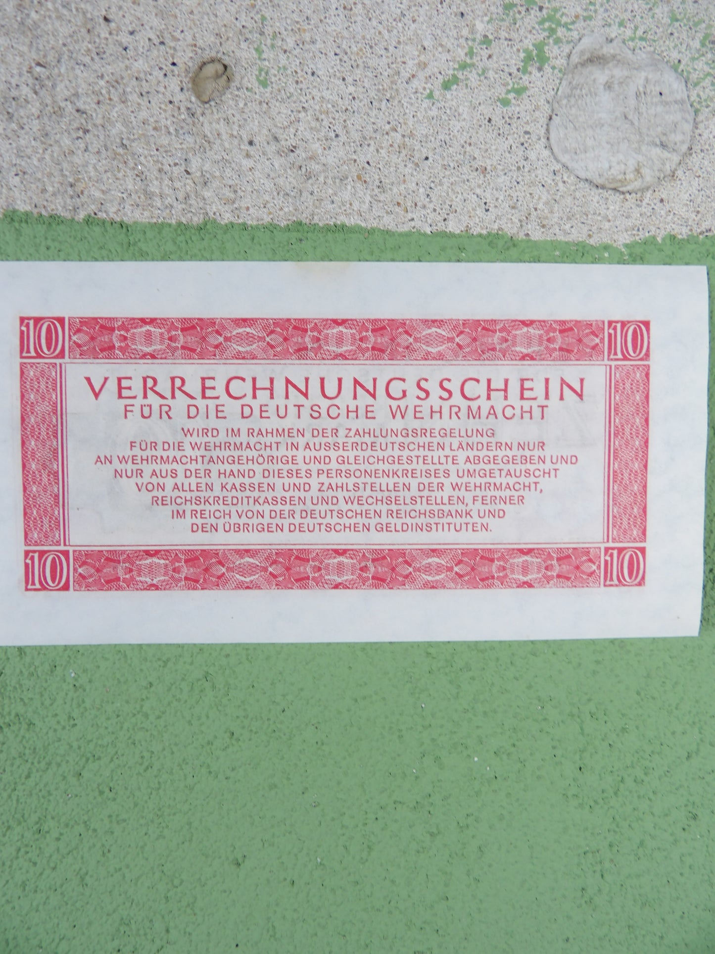 Third Reich 10 Wehrmacht Reichsmark 1944
