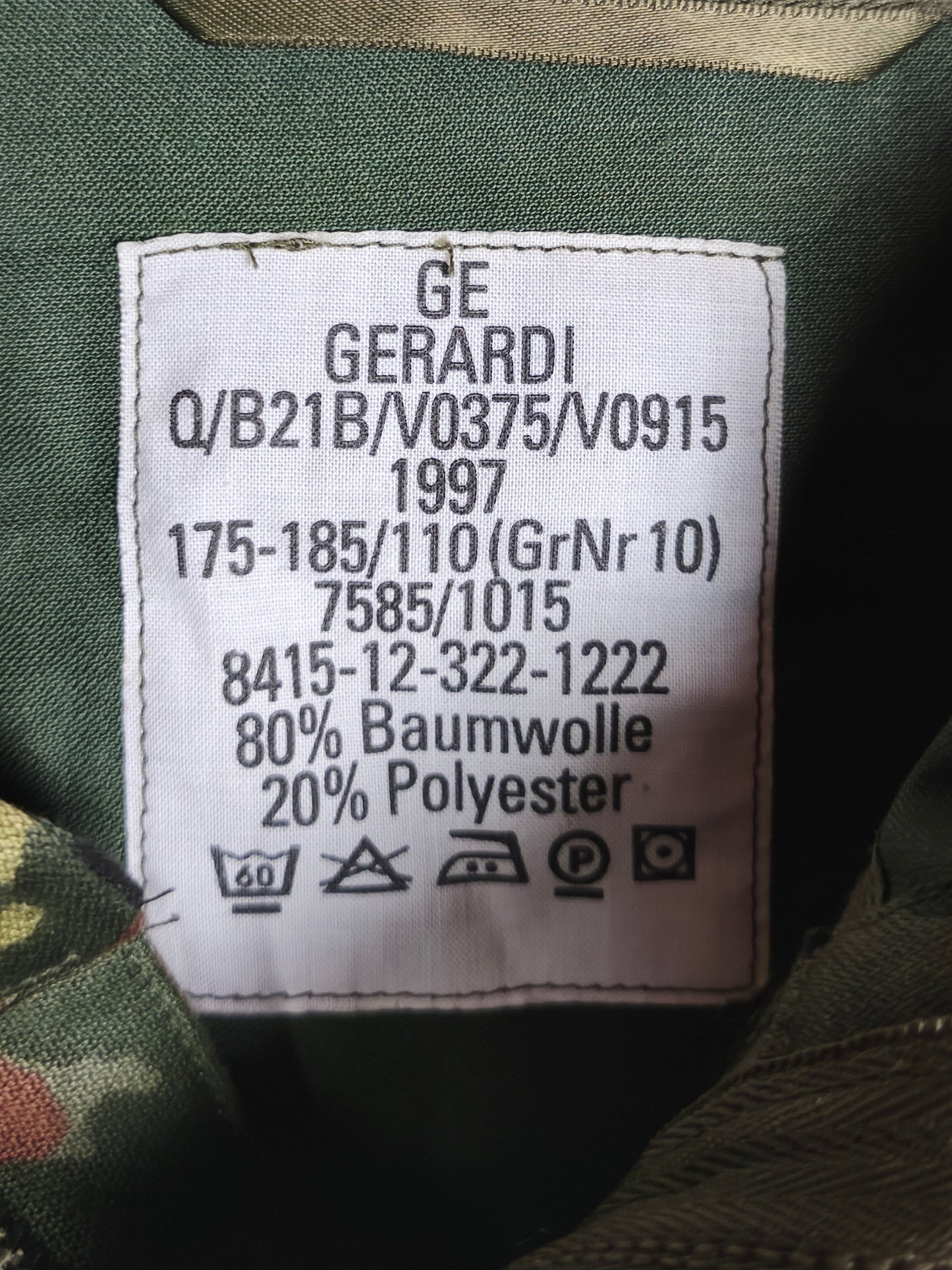 1997 Unissued German Bundeswehr Flecktarn Parka (size 10/ XL R)