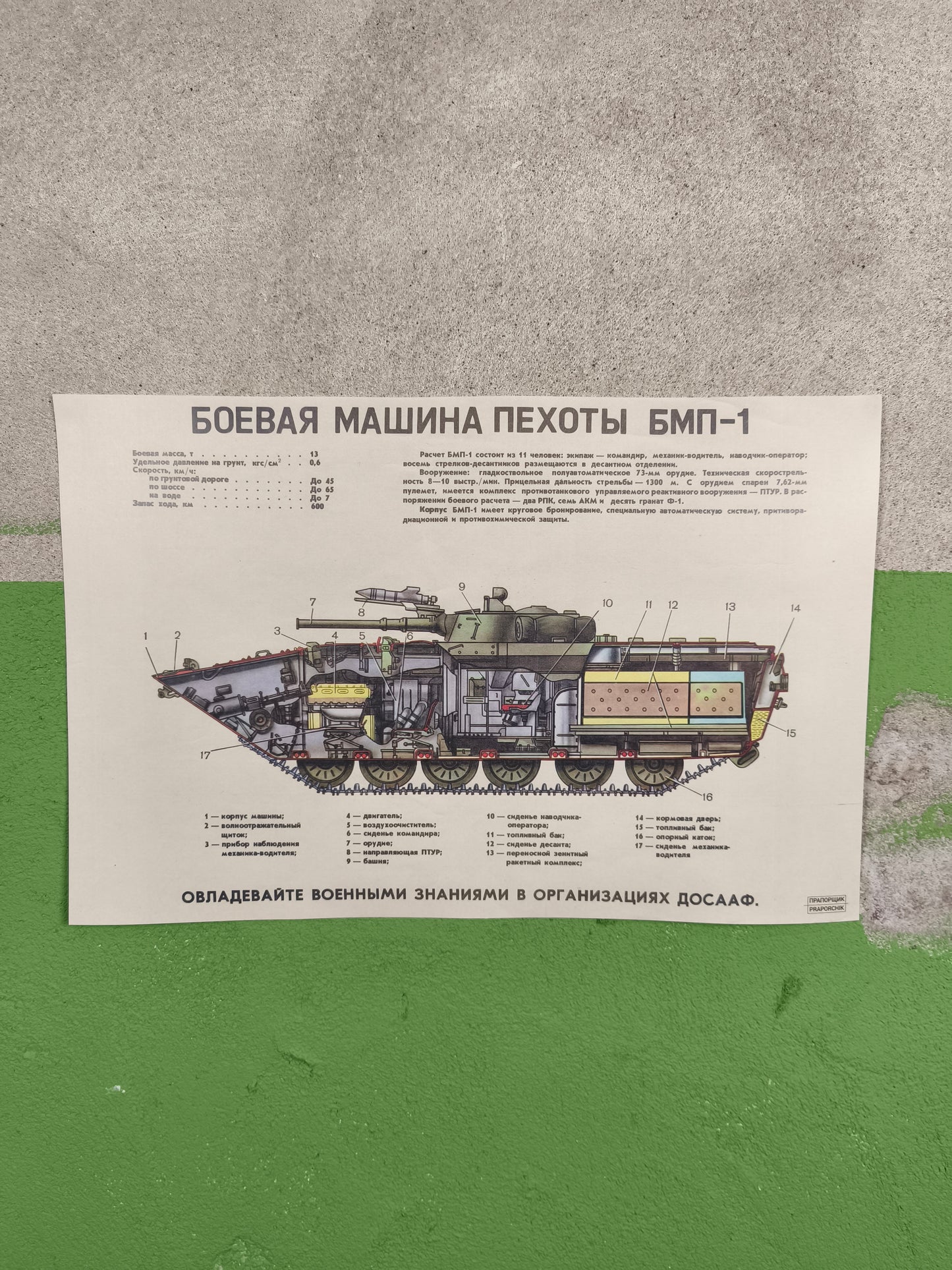 Poster: BMP-1 Infantry Fighting Vehicle A3 / 12 X 16"