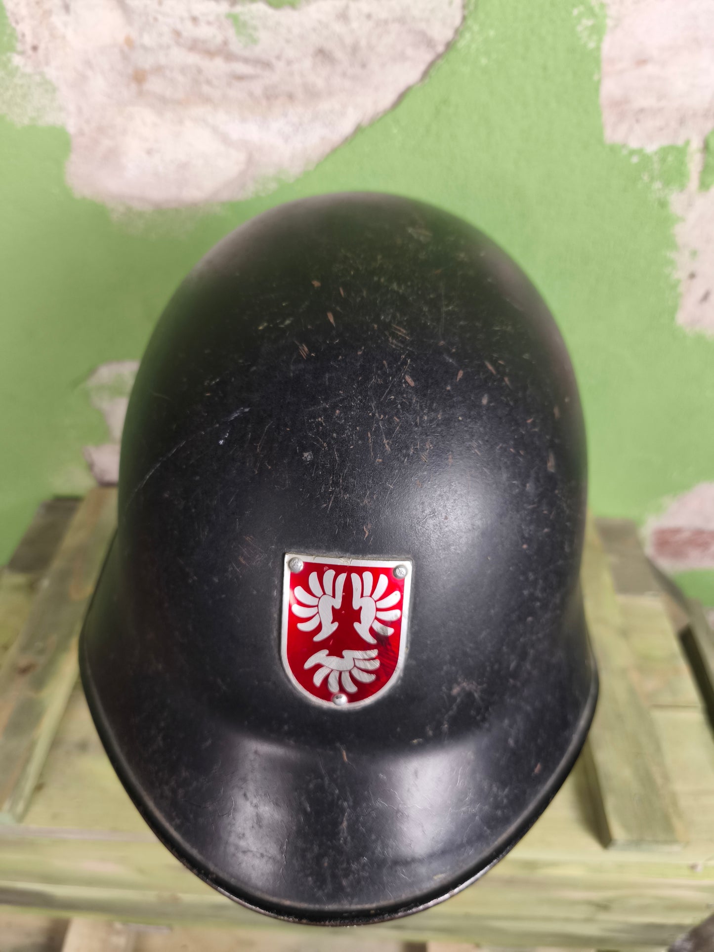Swiss Steel M18/40 Firefighters Helmet (Schüpfen Region)