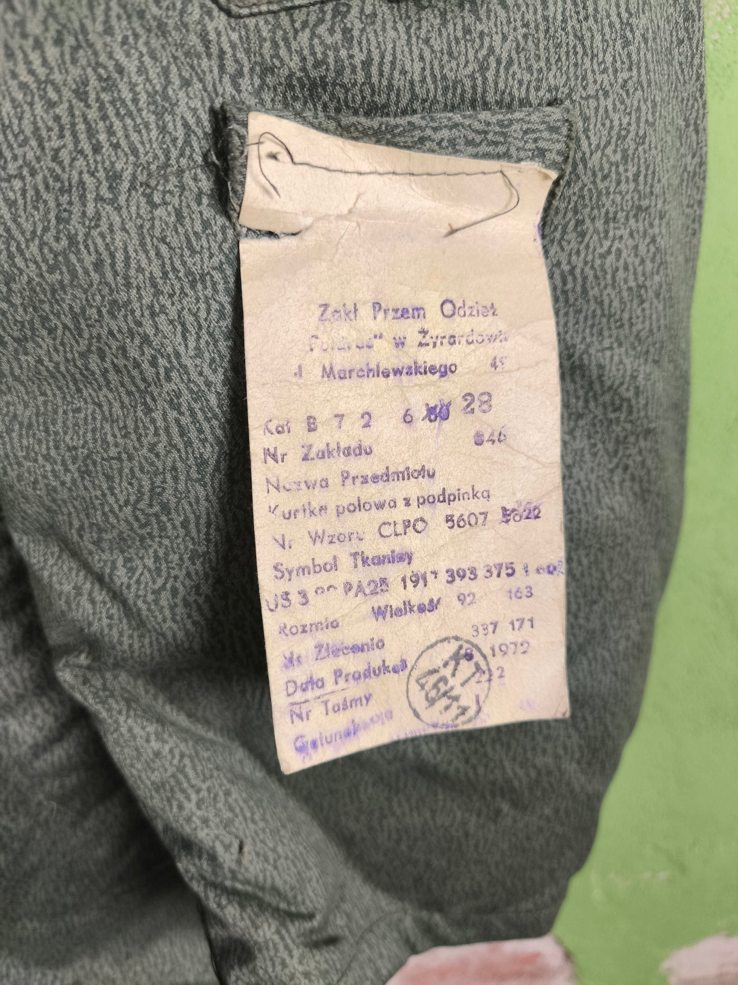 1972 Unissued Polish WZ.68 "Moro" jacket + Liner (short sizes)