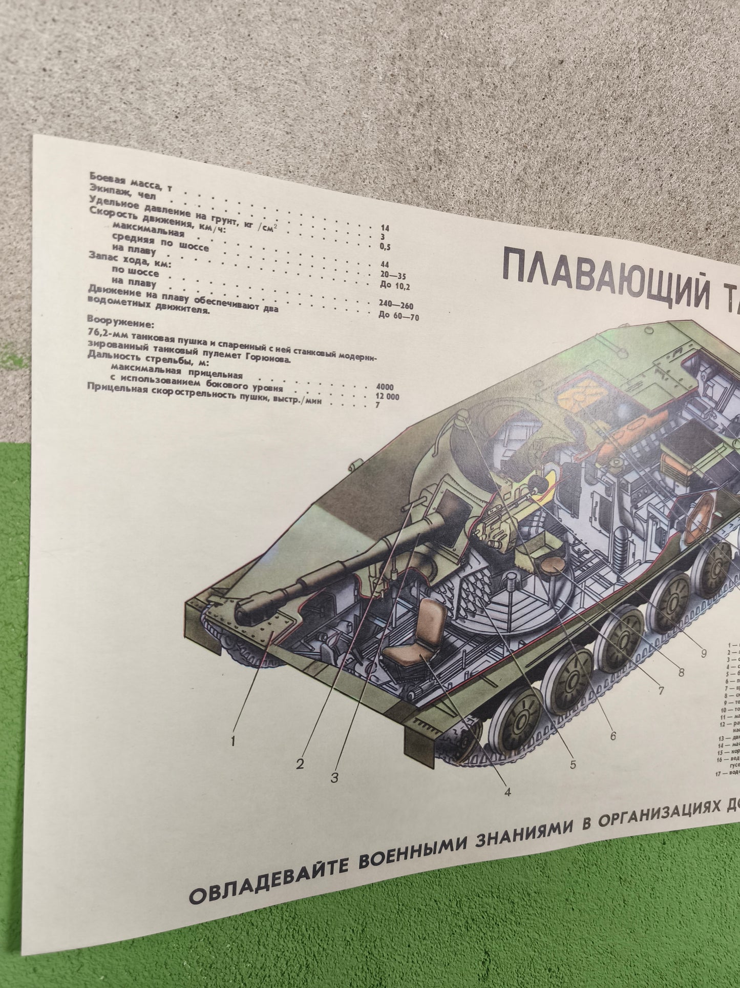 Print: PT-76 Amphibious Tank A3 / 12 X 16"