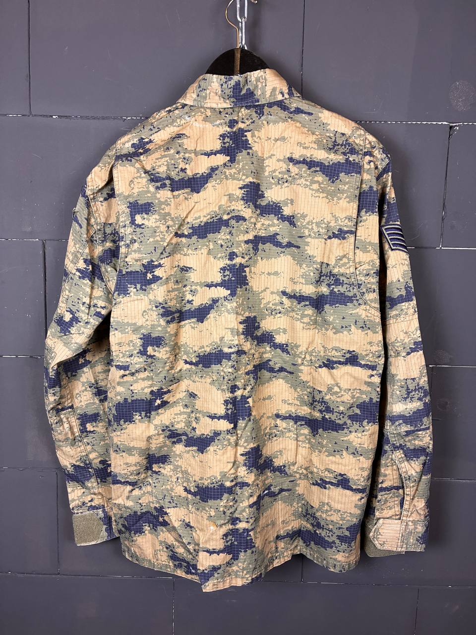 Issued Turkish Air Force T.H.K. Blue Camo Combat Jacket (50/6)