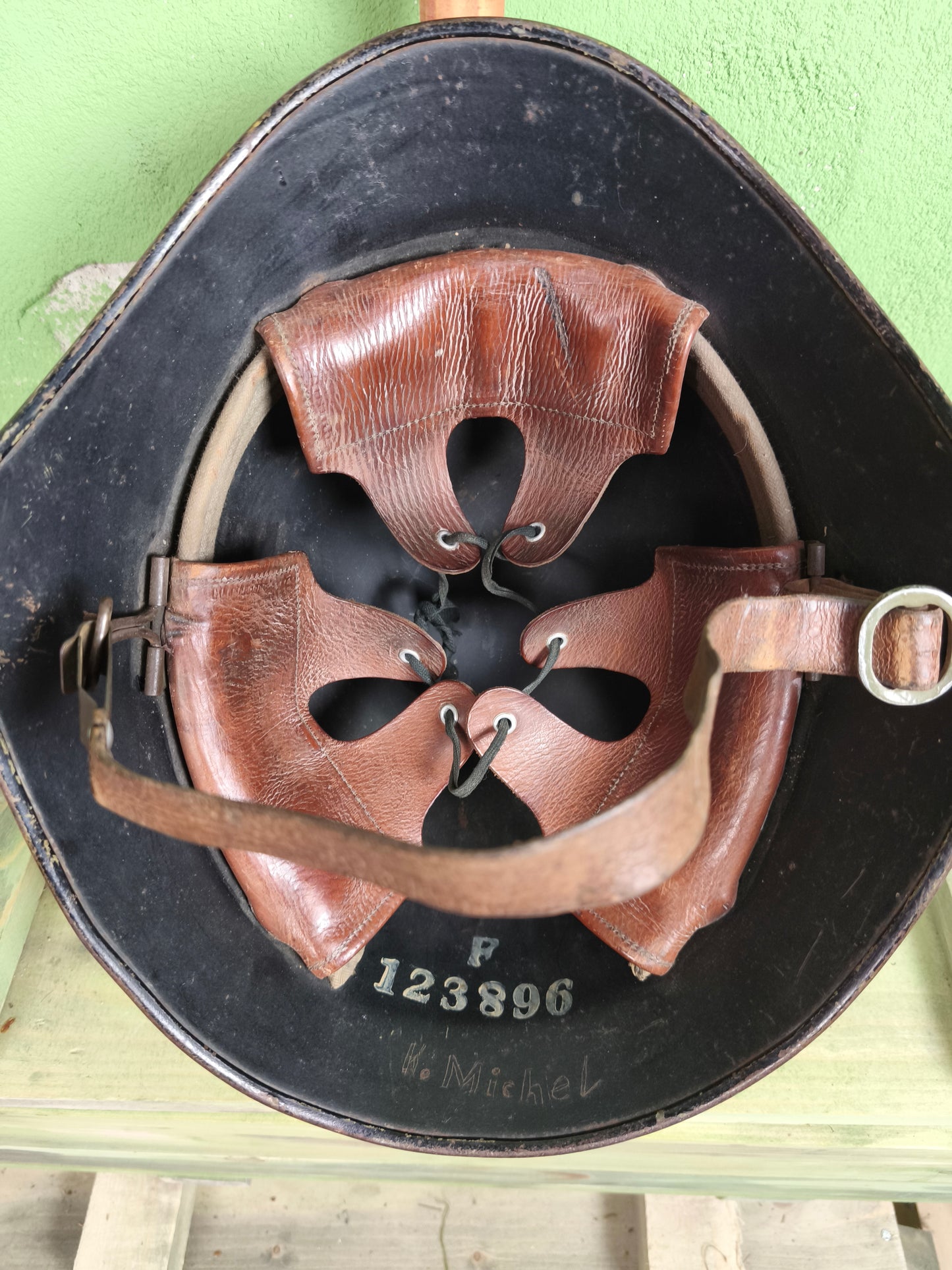 Swiss Steel M18/40 Firefighters Helmet (Schüpfen Region)