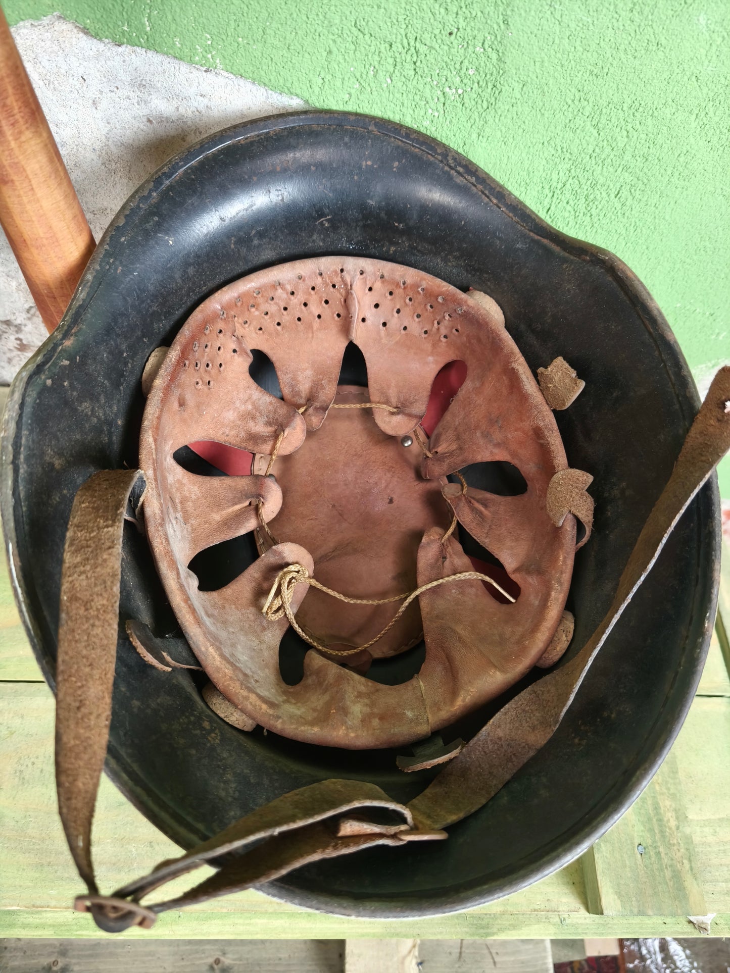 Issued German M35 Illuminated Firefighter Helmet