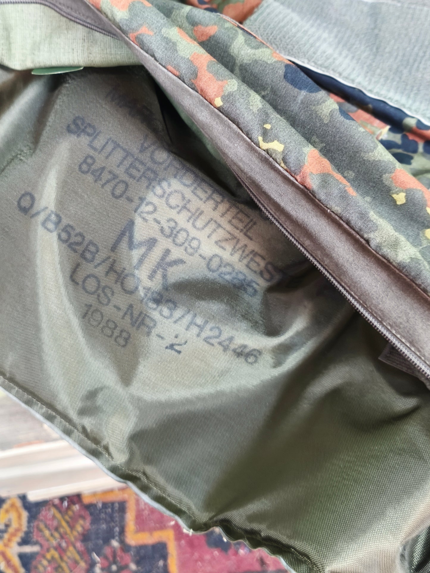 Issued German Flecktarn Flak Vest + Full Kevlar Inserts