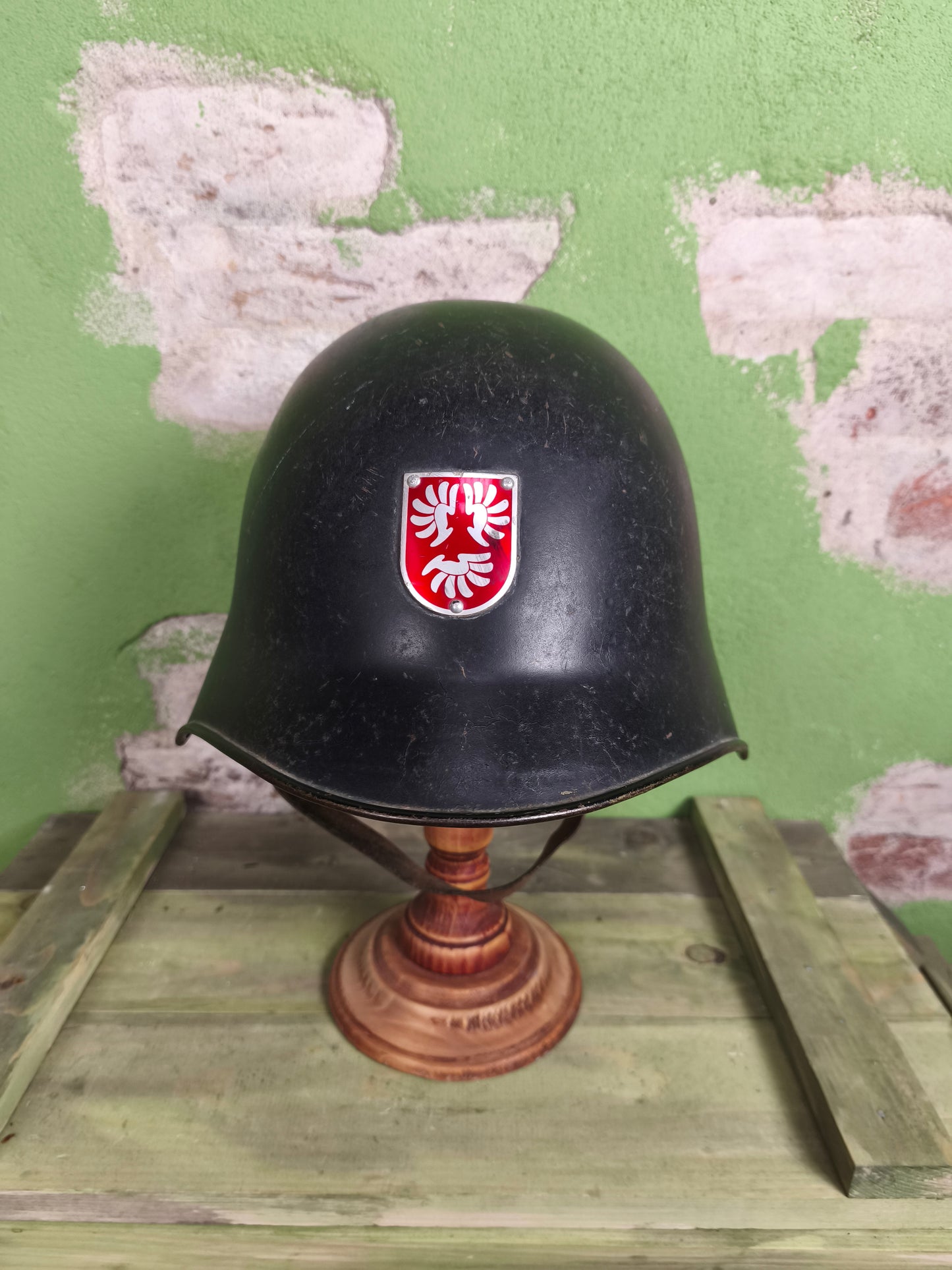 Swiss Steel M18/40 Firefighters Helmet (Schüpfen Region)