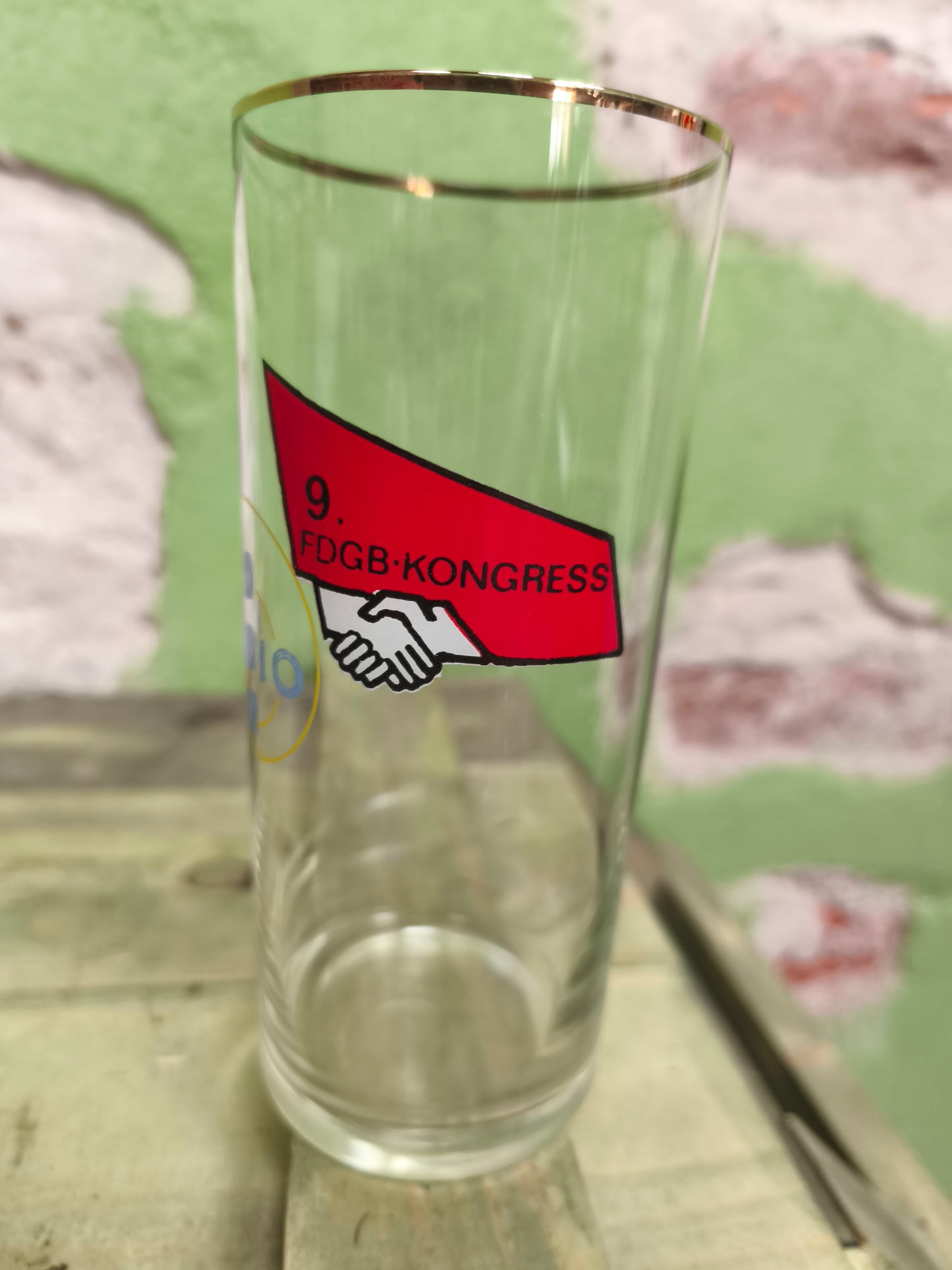 DDR Radio FDGB Congress Glass