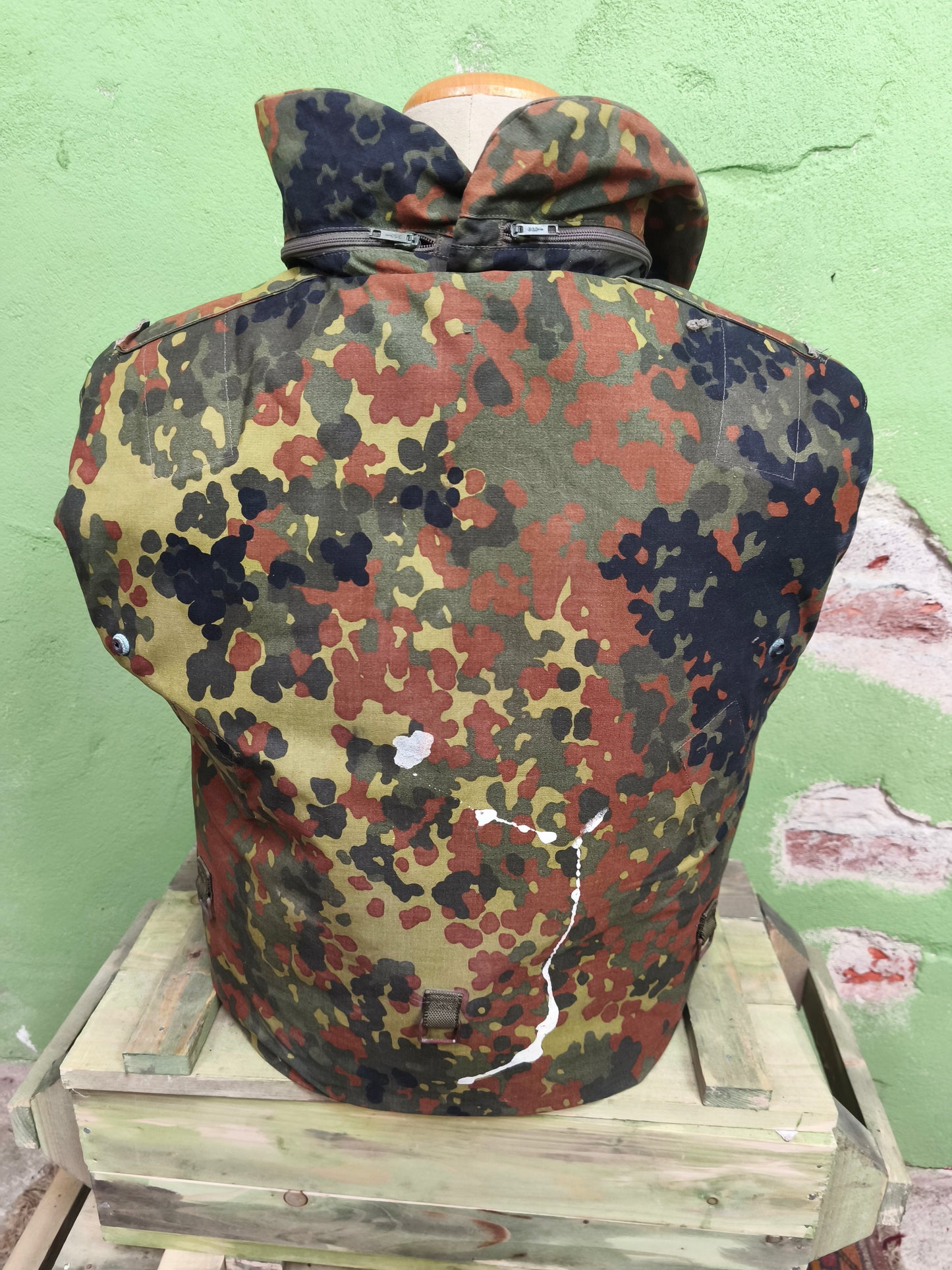 Issued German Flecktarn Flak Vest + Full Kevlar Inserts