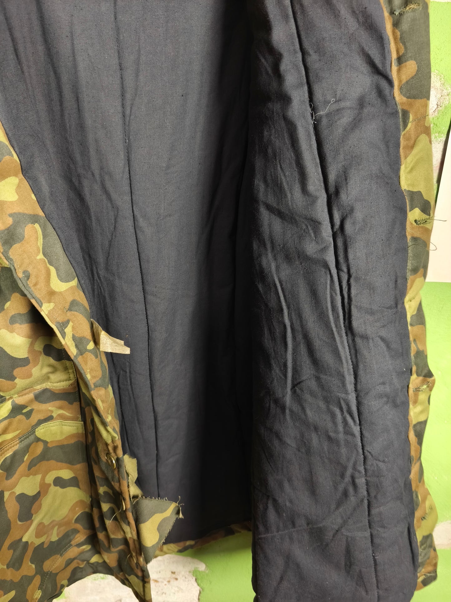 Long Working Winter Jacket Ukr.Dubok with faux fur collar 54-5