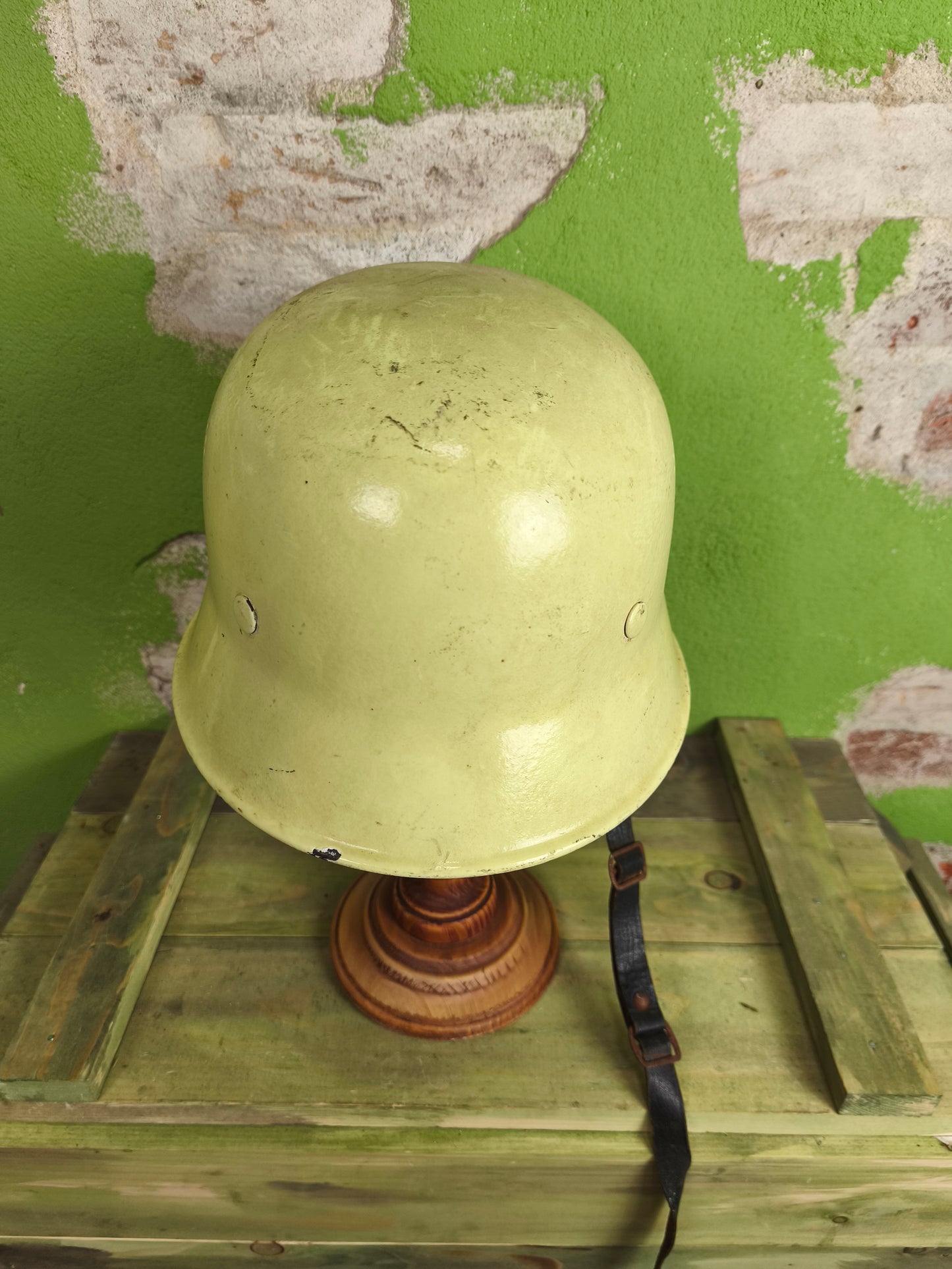 Issued German M35 Illuminated Firefighter Helmet