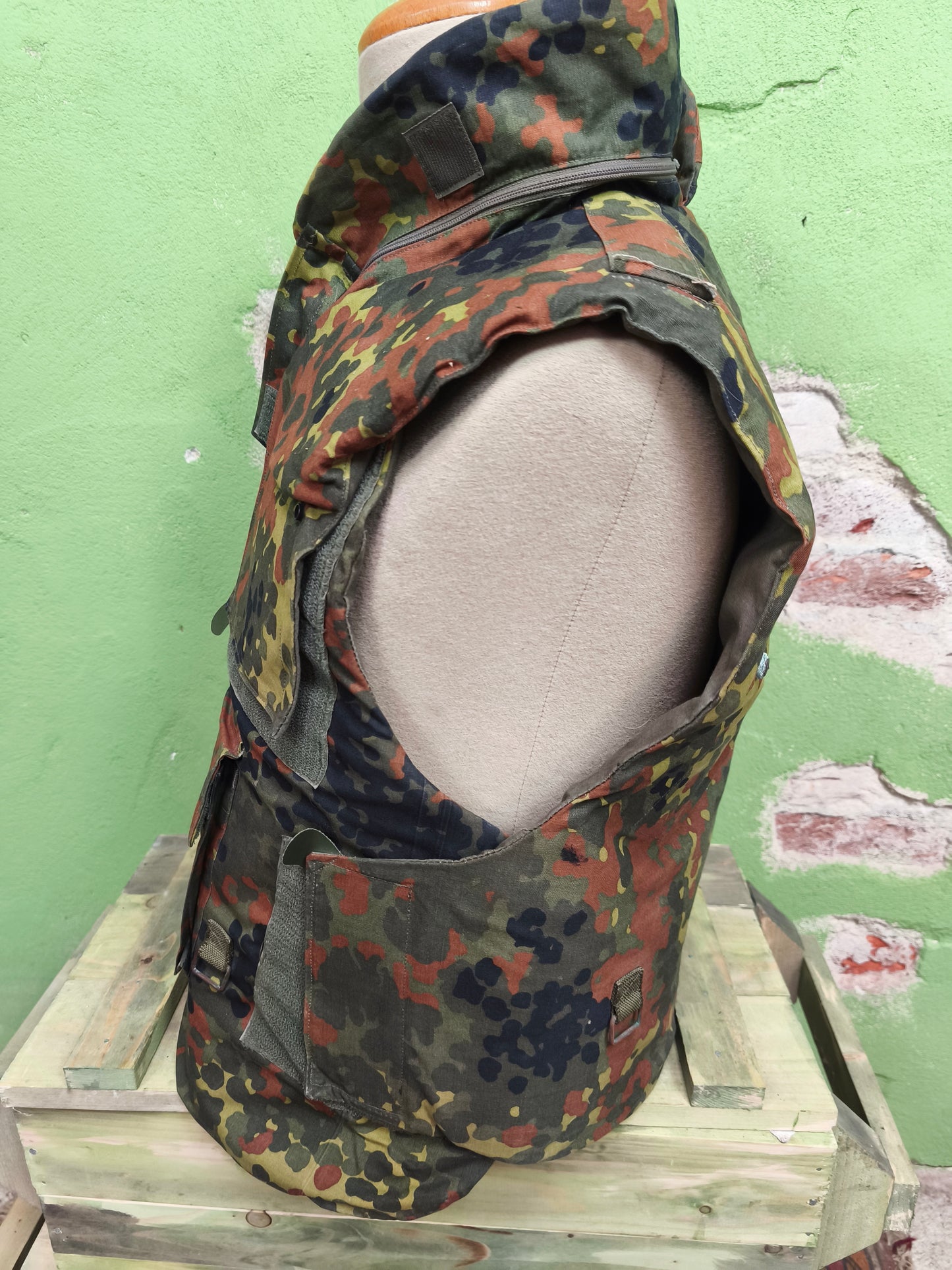 Issued German Flecktarn Flak Vest + Full Kevlar Inserts