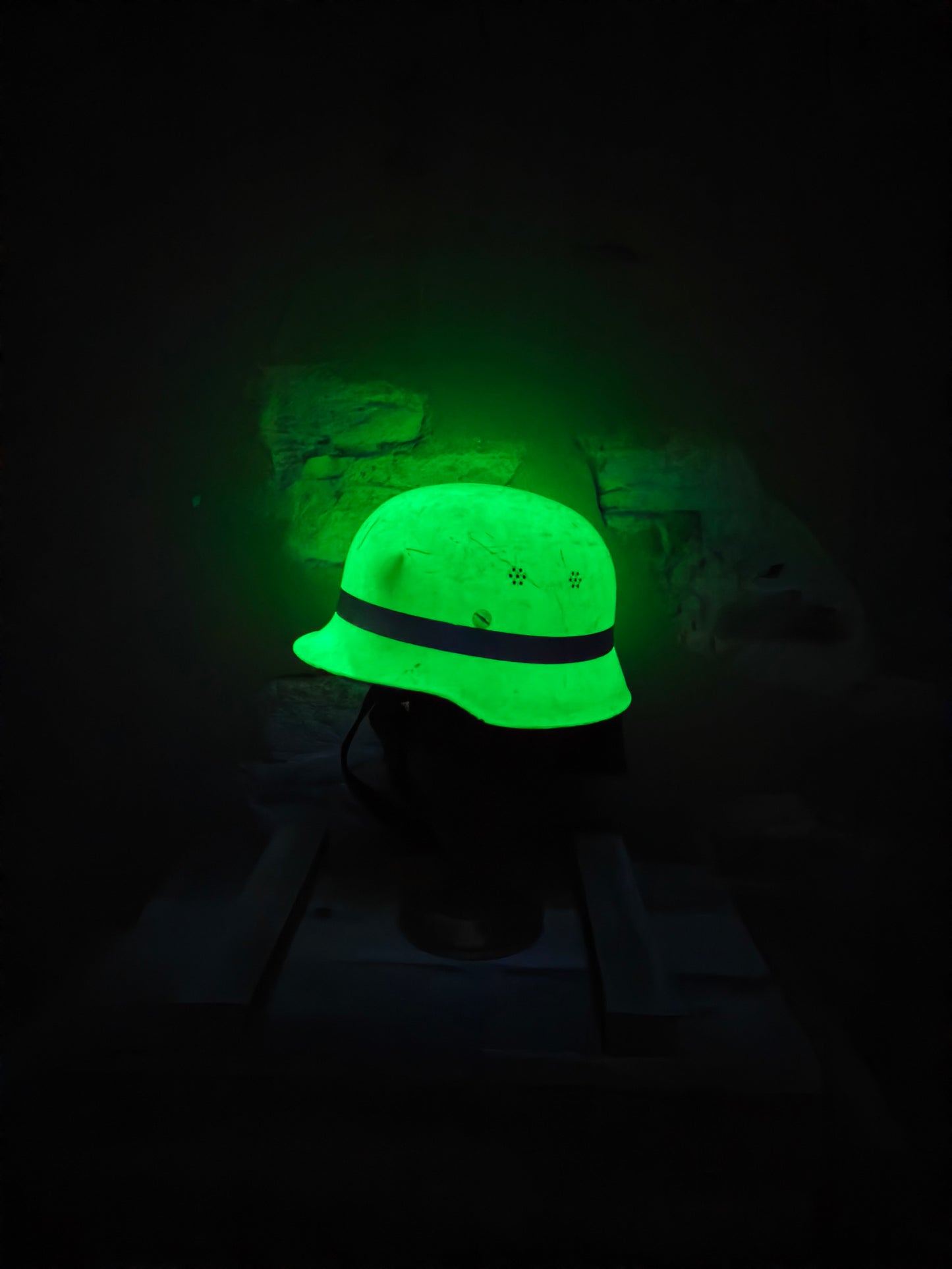 Issued German M35 Illuminated Firefighter Helmet