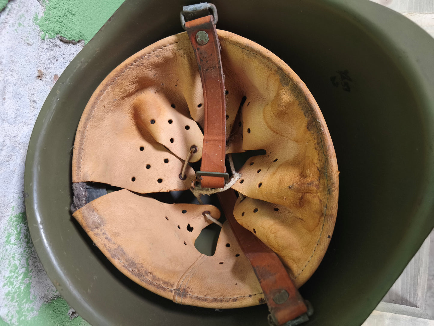 Issued Czechoslovakian VZ-53 / M53 Helmet Warsaw Pact