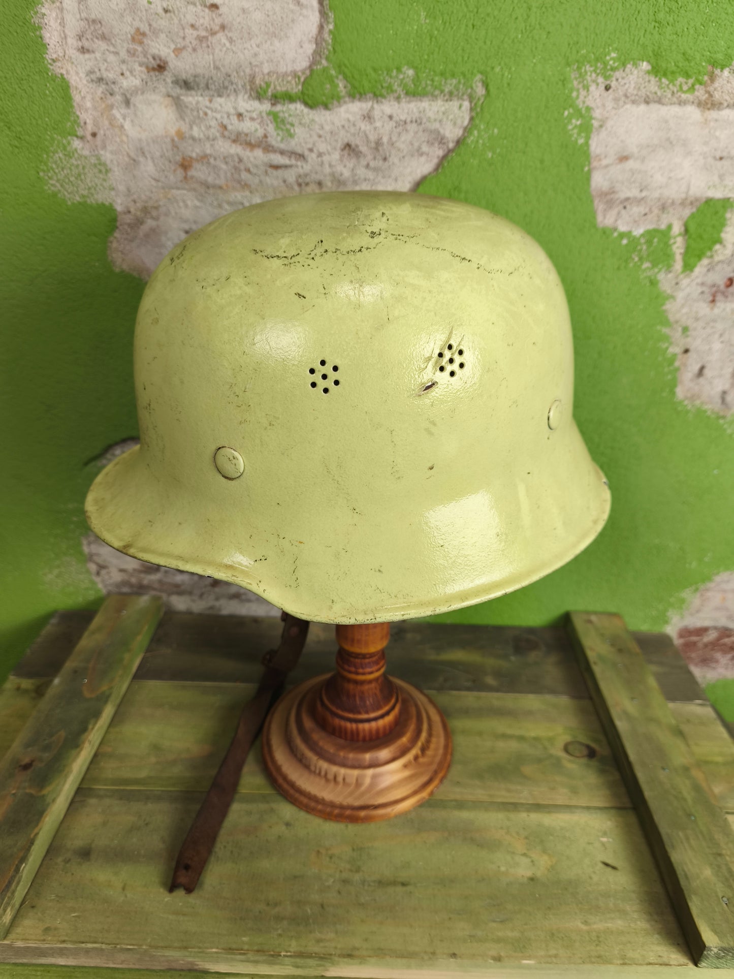 Issued German M35 Illuminated Firefighter Helmet