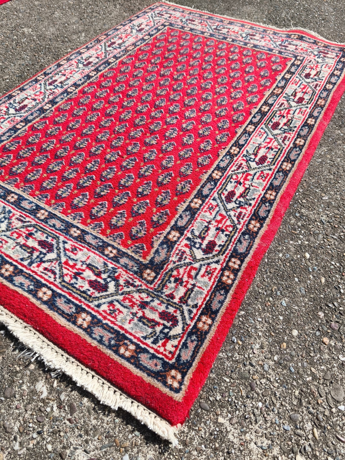 Used Indian Sarough Mir Made Carpet 90x60cm / 2.9x1.9 feet
