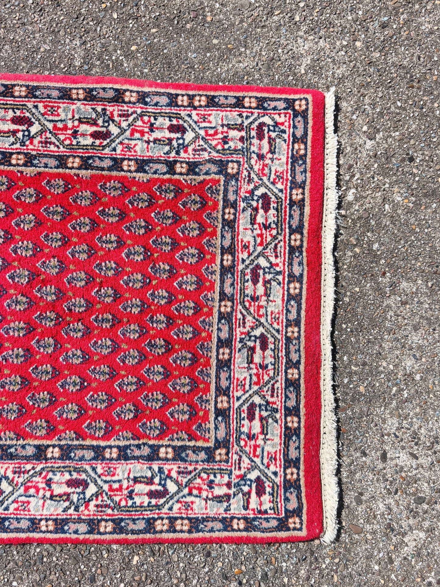 Used Indian Sarough Mir Made Carpet 90x60cm / 2.9x1.9 feet