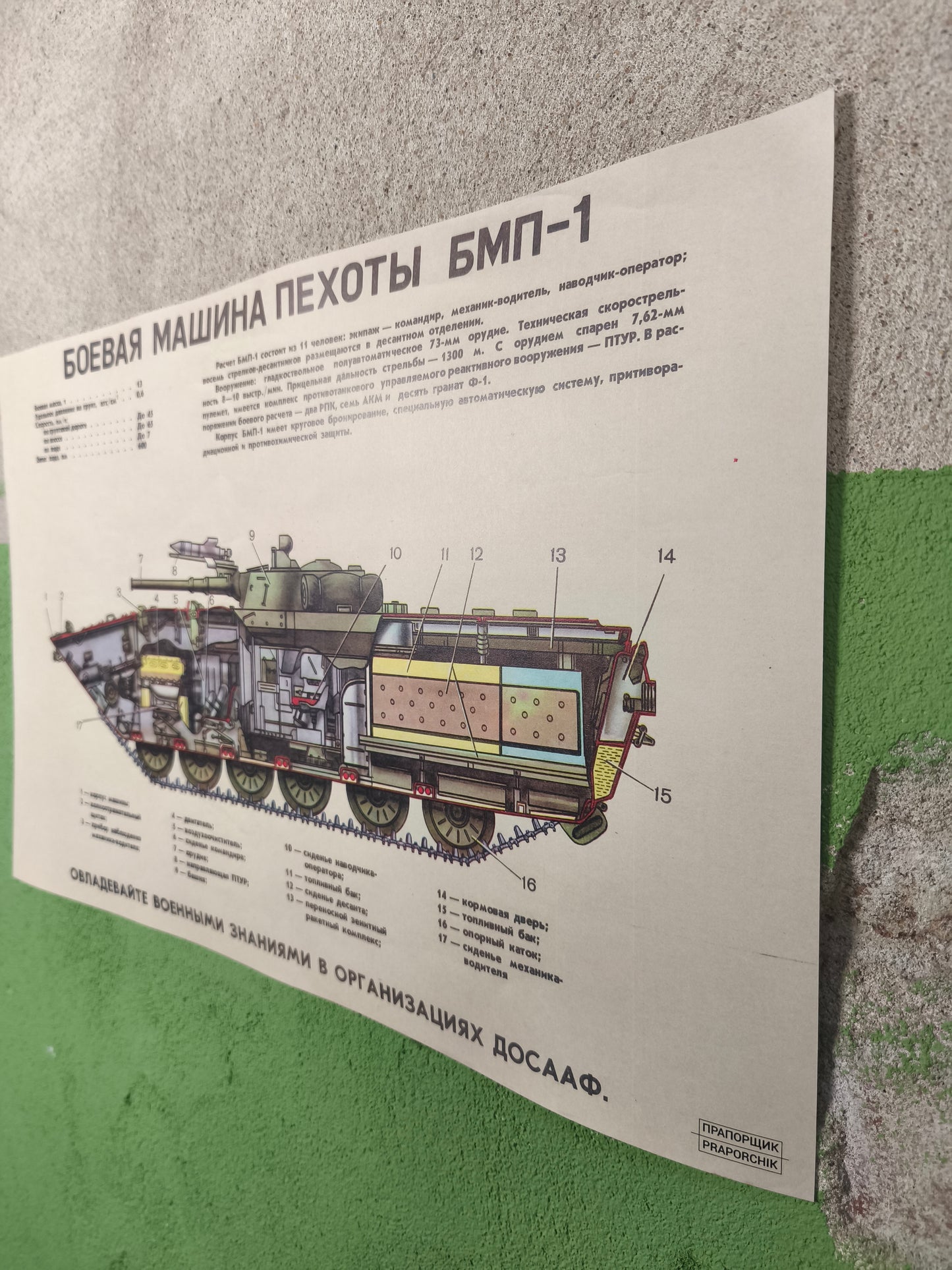 Poster: BMP-1 Infantry Fighting Vehicle A3 / 12 X 16"