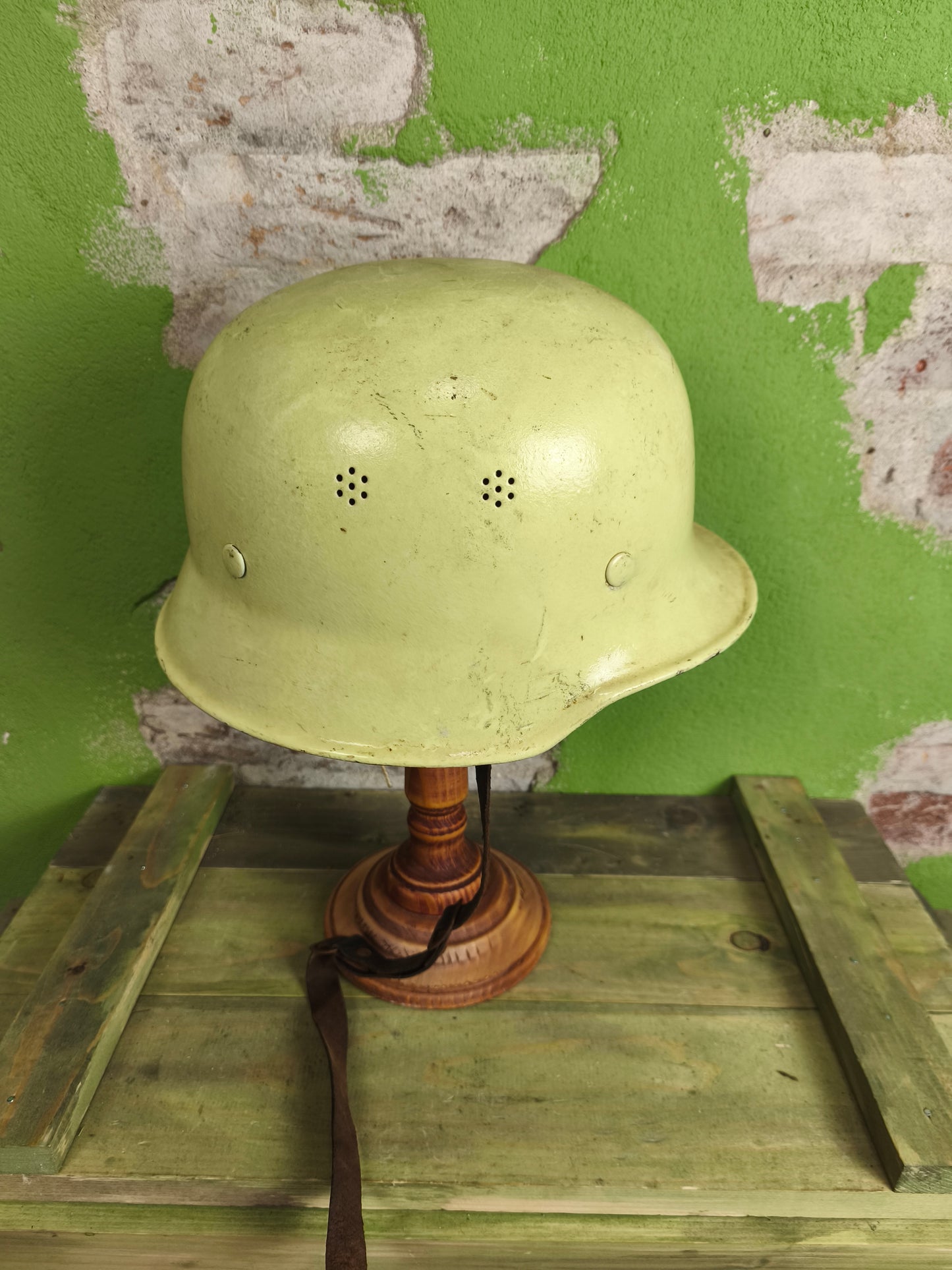 Issued German M35 Illuminated Firefighter Helmet