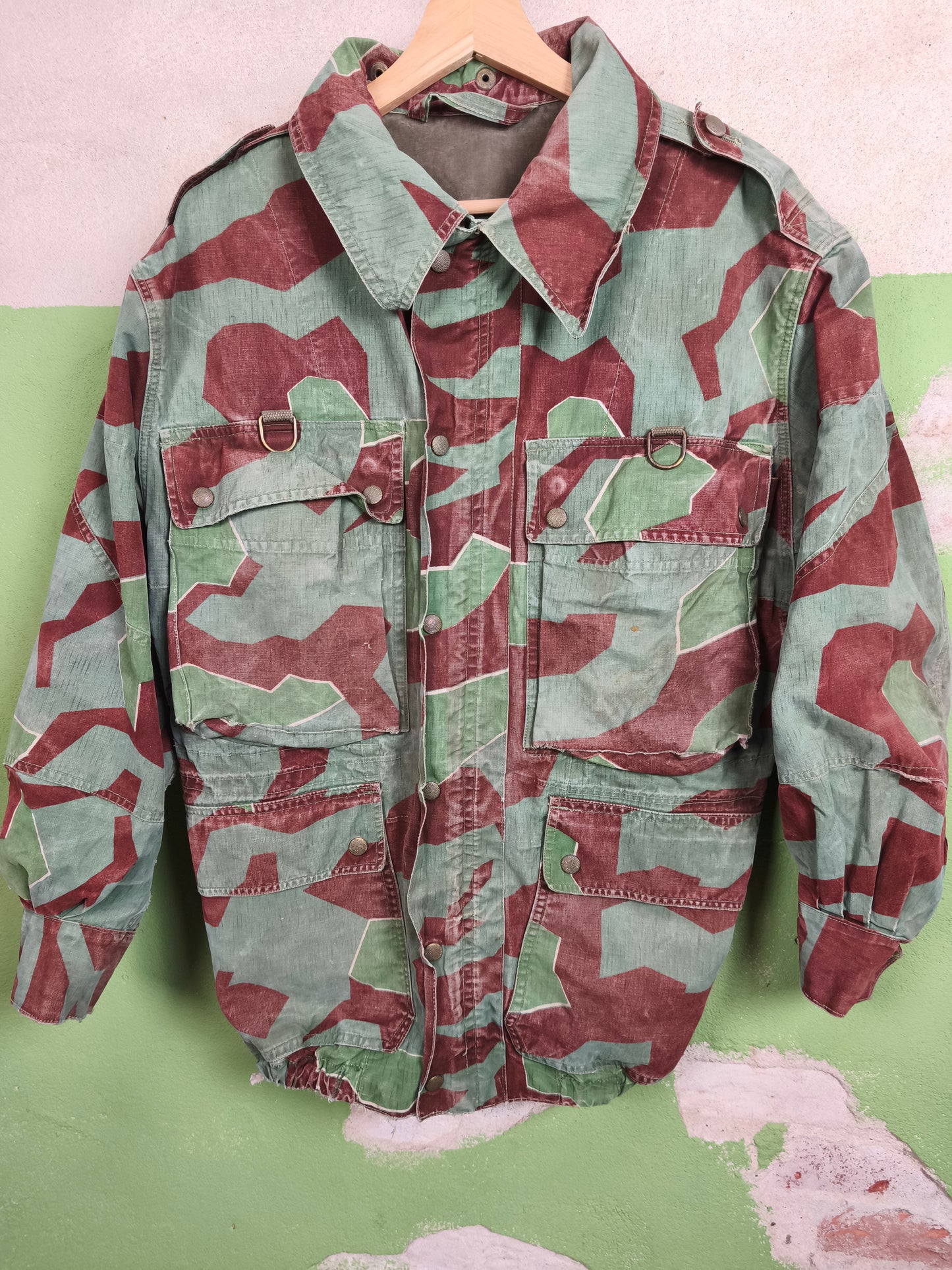 Issued 1956 West German Blue Splittertarn Bundeswehr Army Jacket M-XL Short Regular