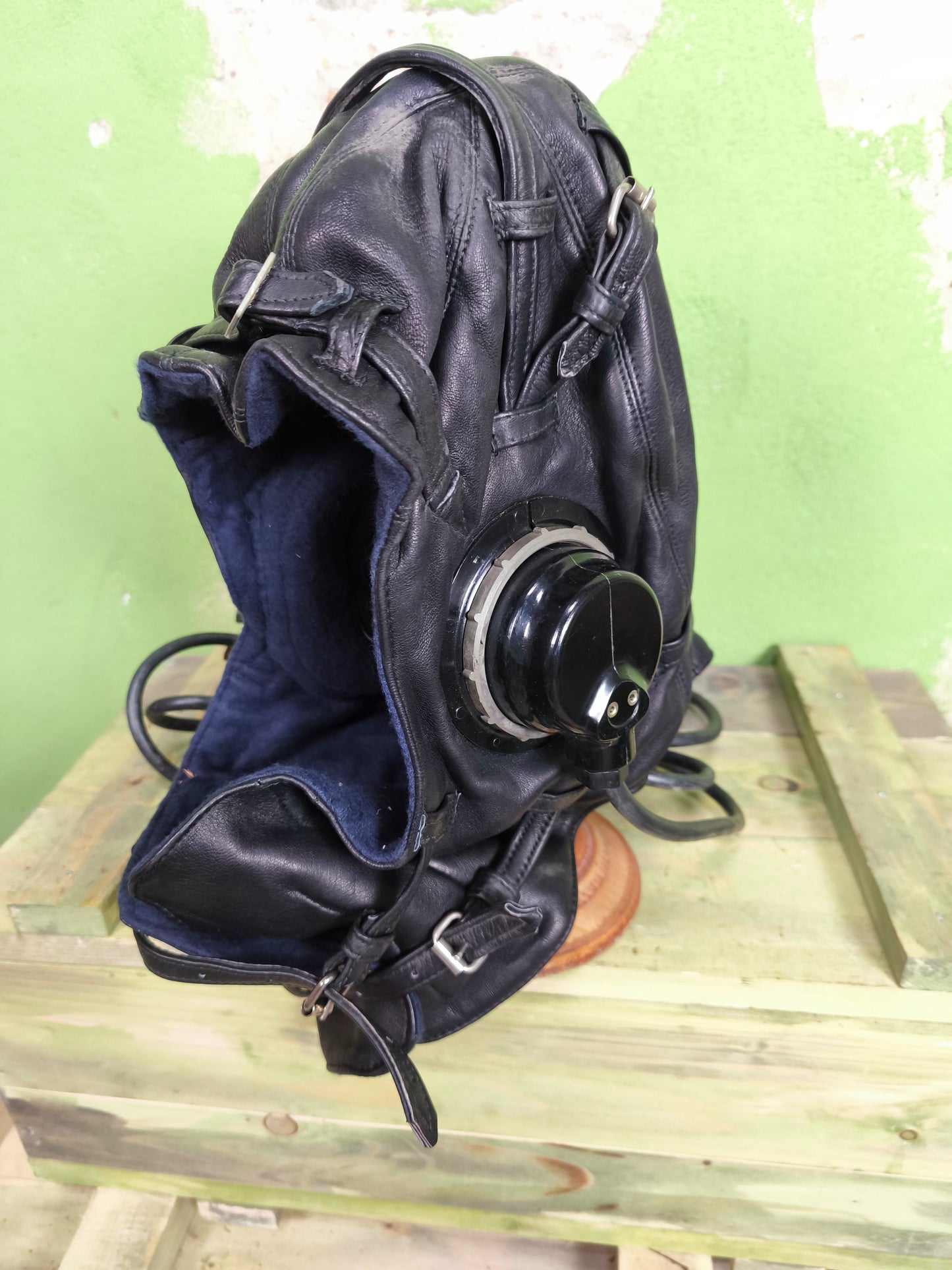 Soviet Navy Leather Helmet + Headset/Comms МН-2