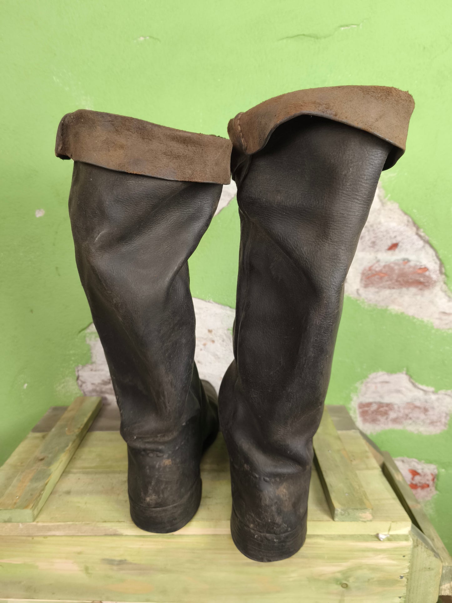 Early Soviet High Leather Boots