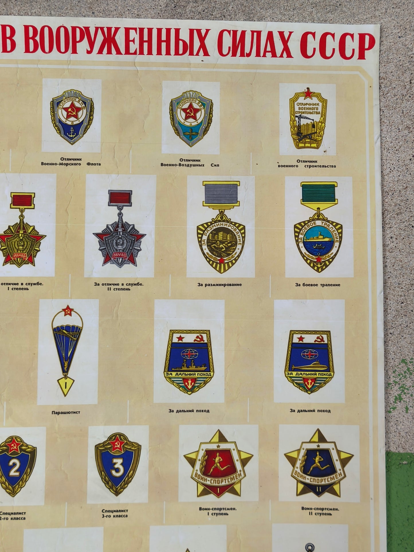Print: Badges in the Armed Forces of the USSR // A2// 60x43cm // 17'' x 23 ''