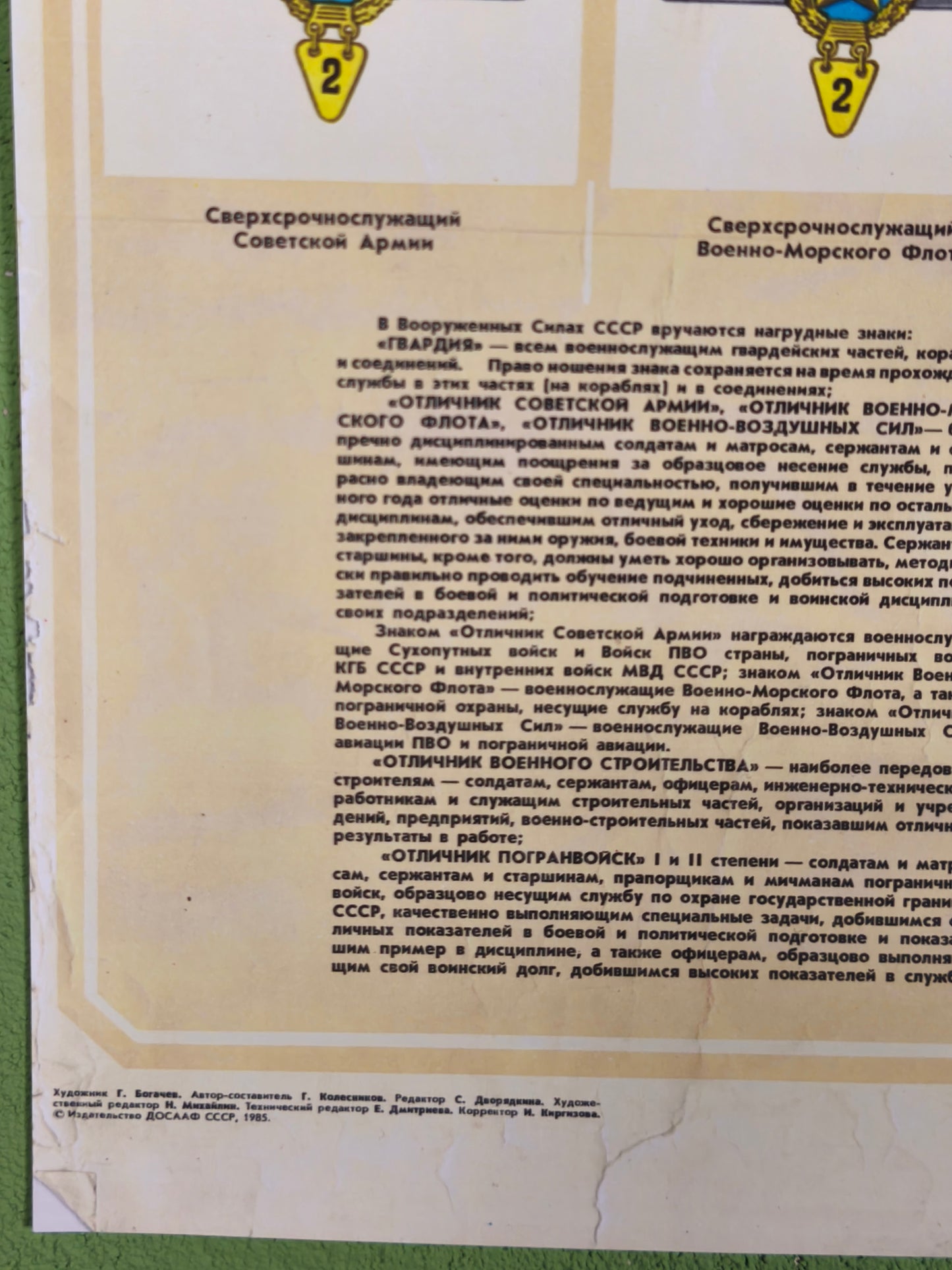 Print: Badges in the Armed Forces of the USSR // A2// 60x43cm // 17'' x 23 ''