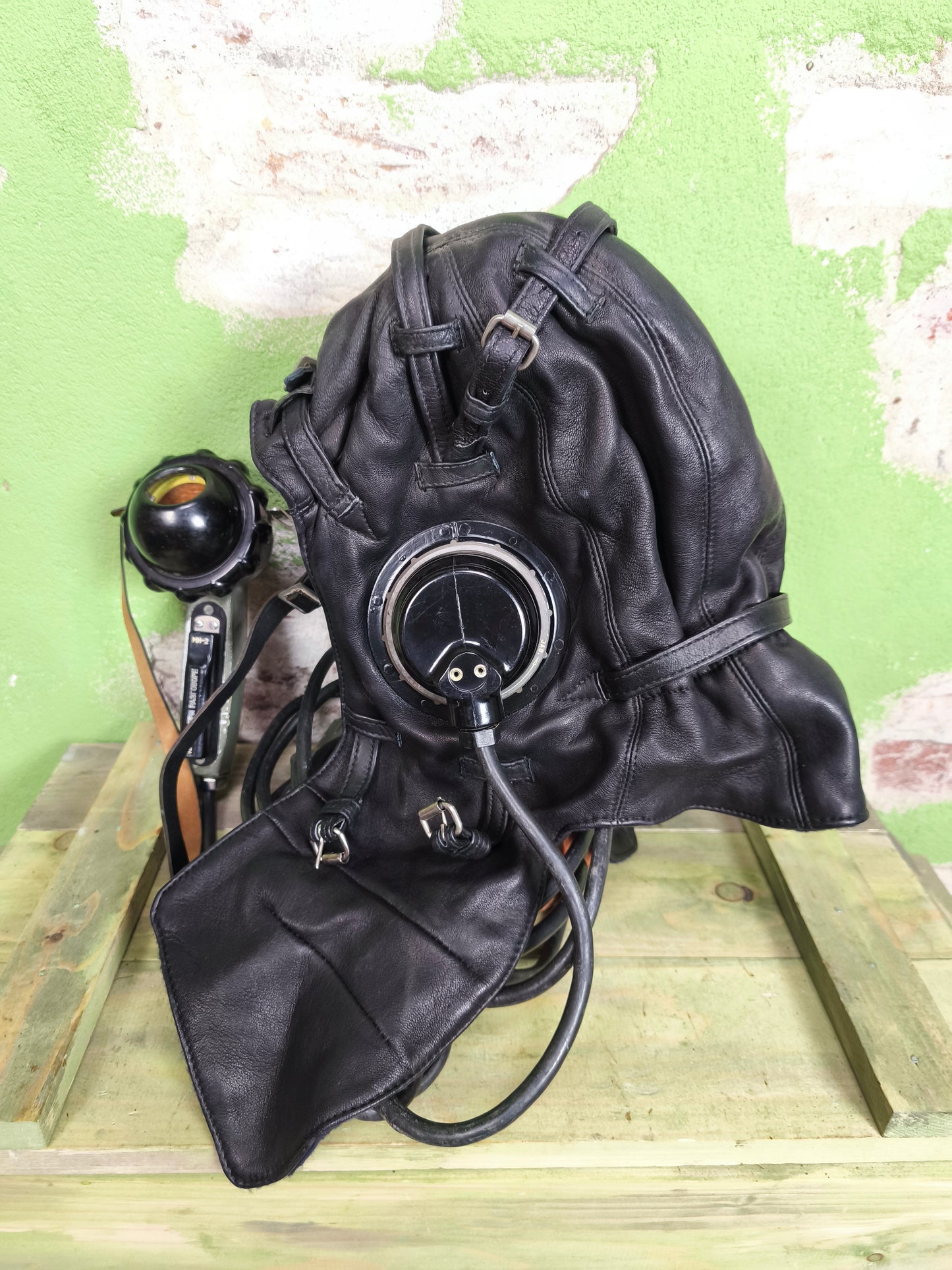 Soviet Navy Leather Helmet + Headset/Comms МН-2
