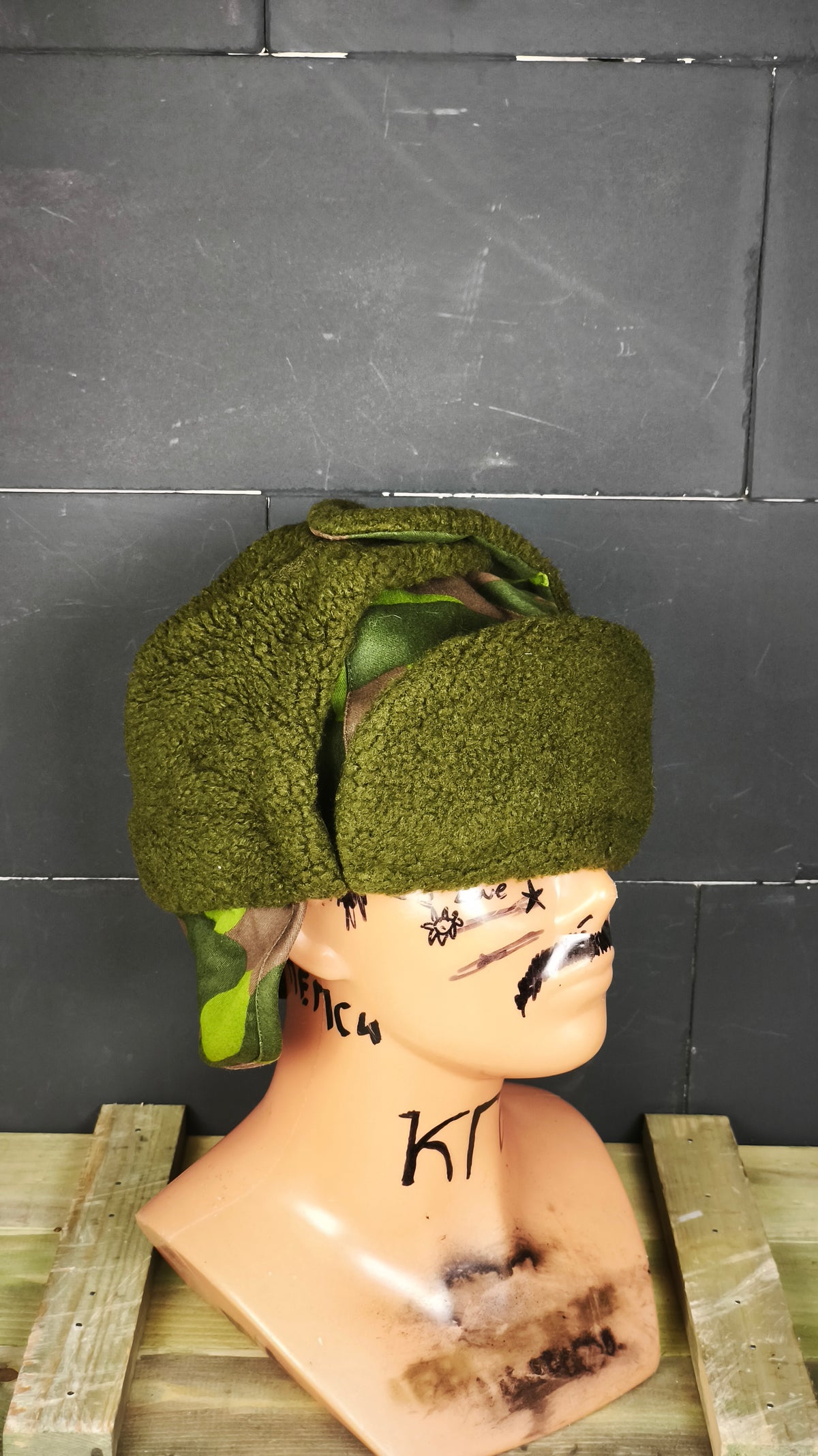 Issued Finnish M91 Kurkkusalaatti Army Winter Ushanka [55-57]