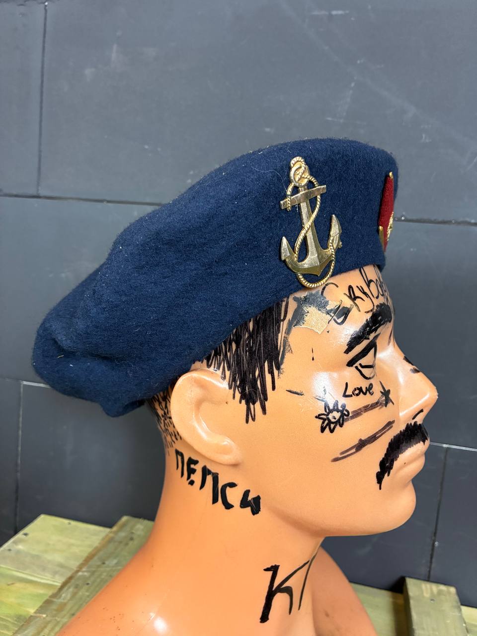 1970 Soviet Felt Beret — Naval Insignia USSR Shchyolkovo Felt Factory