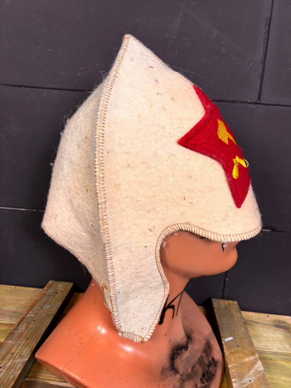 Novosibirsk Felt Banja "Budenovka" Hat / Sauna Hat