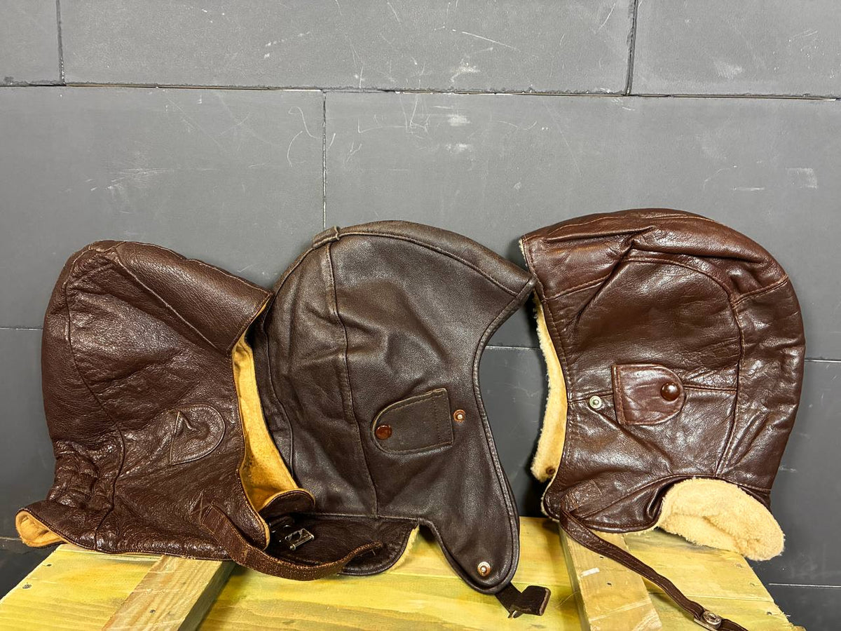 Vintage Leather Aviator/Motorcycle Winter Cap