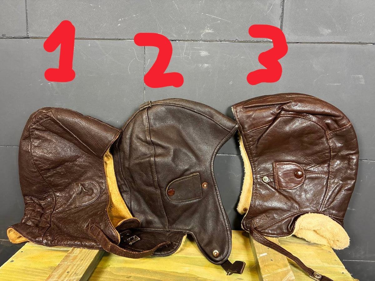 Vintage Leather Aviator/Motorcycle Winter Cap
