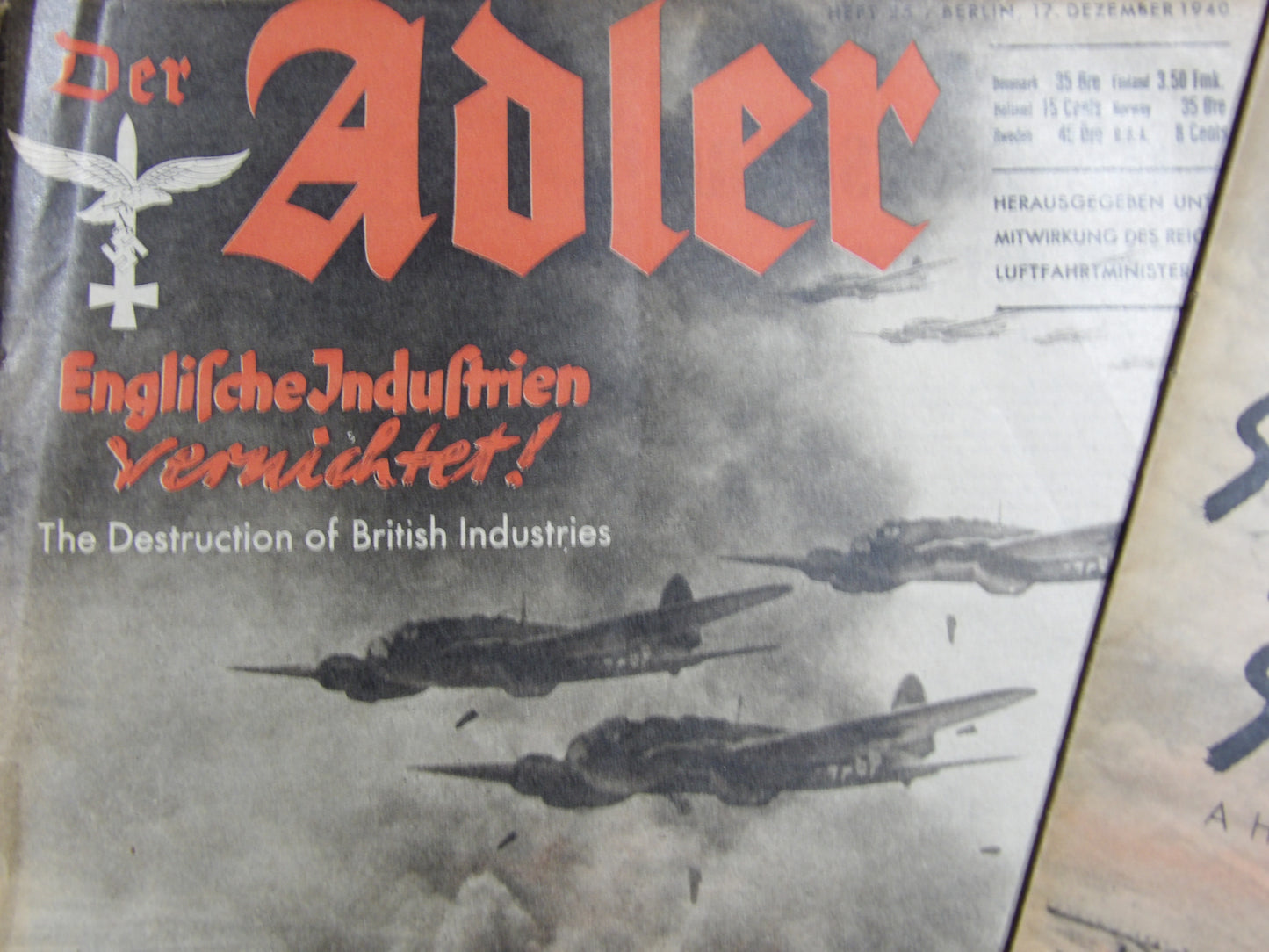 Der Adler 1939-'44 Third Reich German Luftwaffe Magazine