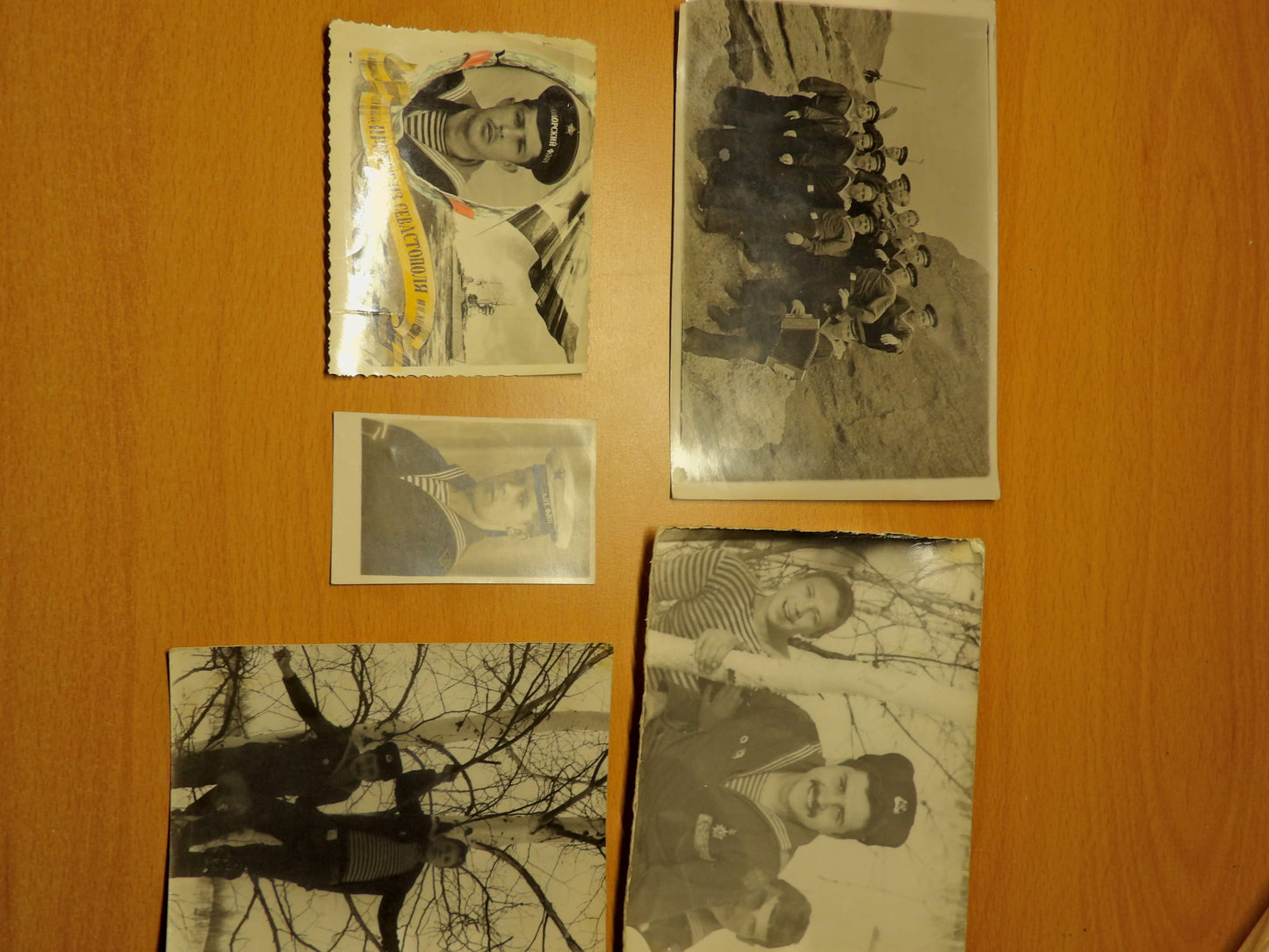 Original Random Soviet Navy Sailor Photo Bundle (Baltic Fleet Era) 5 Photos