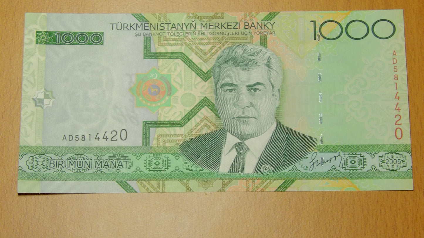 Türkmenistan Manat ($) Banknotes Hyperinflation (1995-2005)