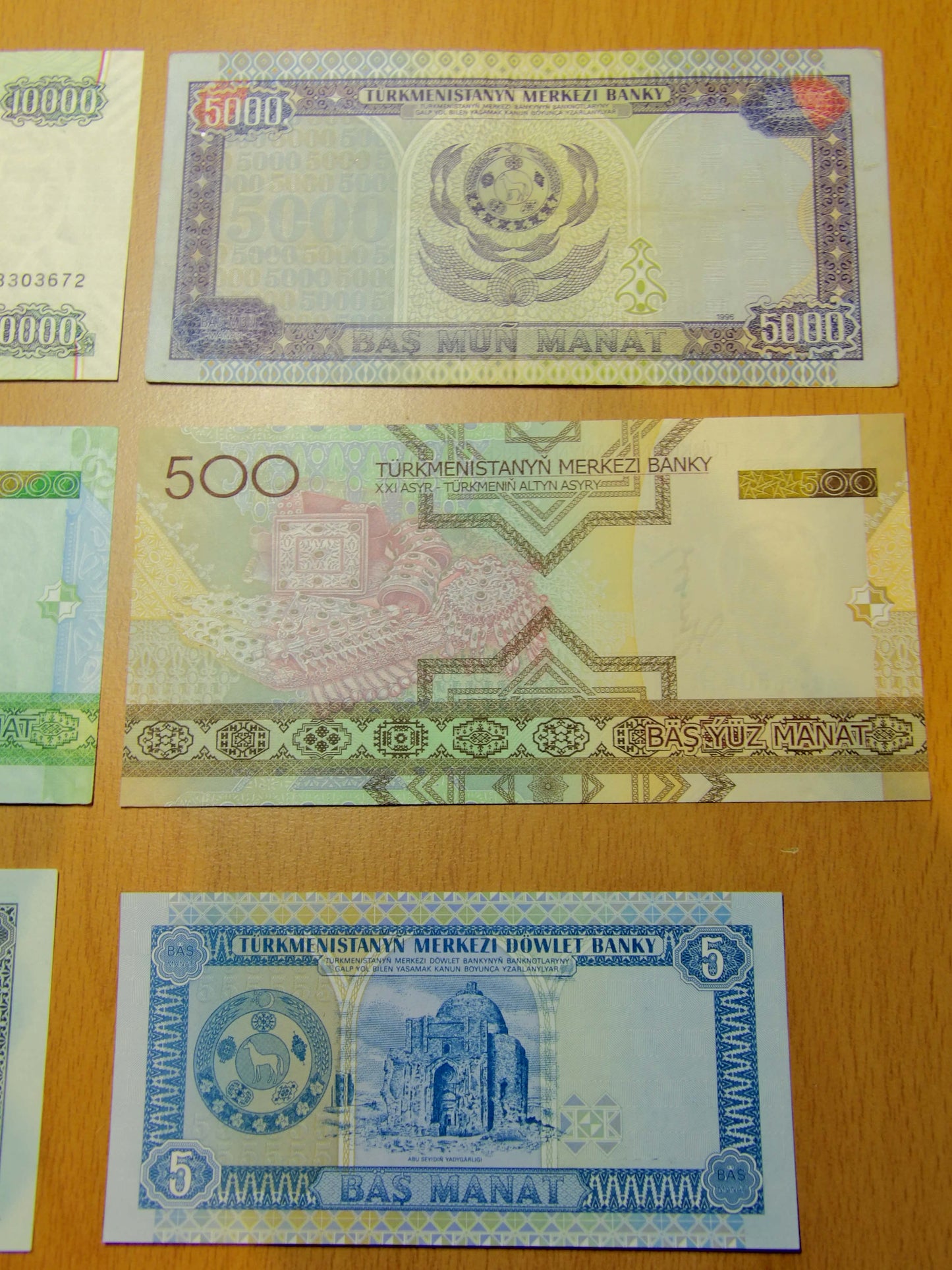 Türkmenistan Manat ($) Banknotes Hyperinflation (1995-2005)