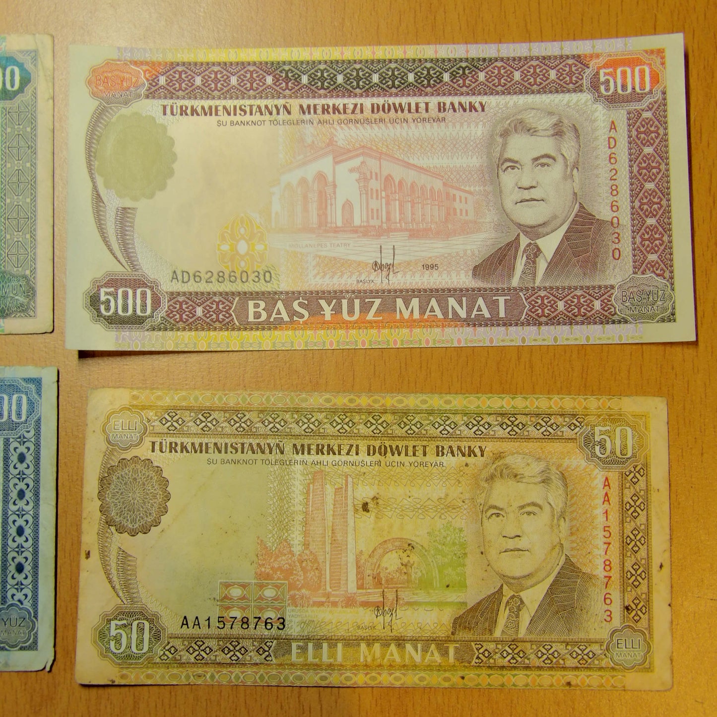 Türkmenistan Manat ($) Banknotes Hyperinflation (1995-2005)