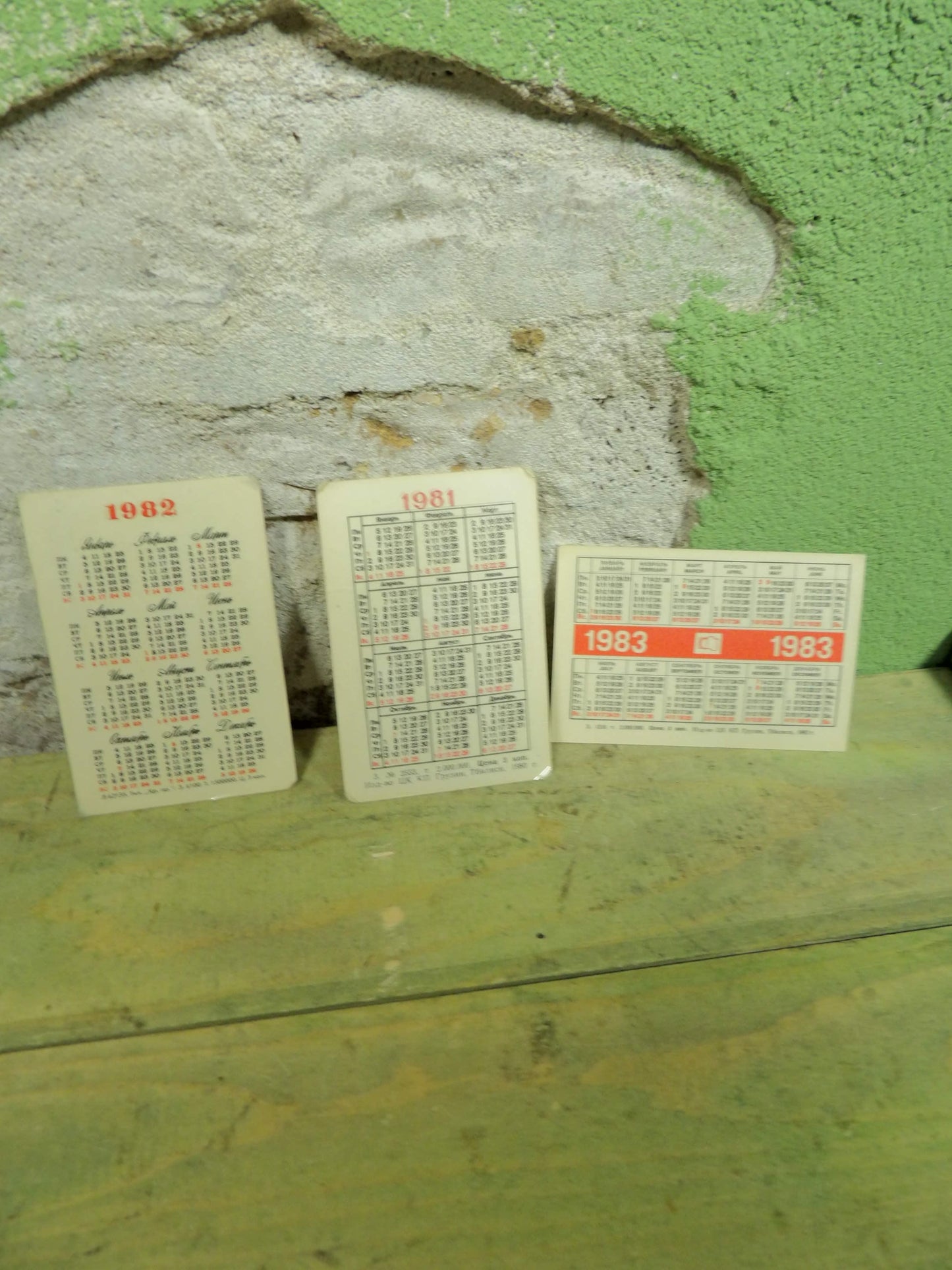 Random 3-pack of USSR Pocket Calenders