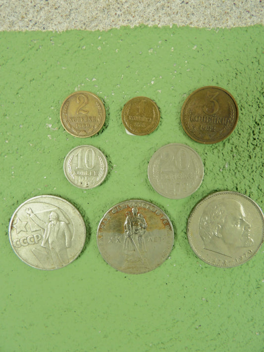 1960-'90 Soviet Ruble & Kopeck Set (8x)
