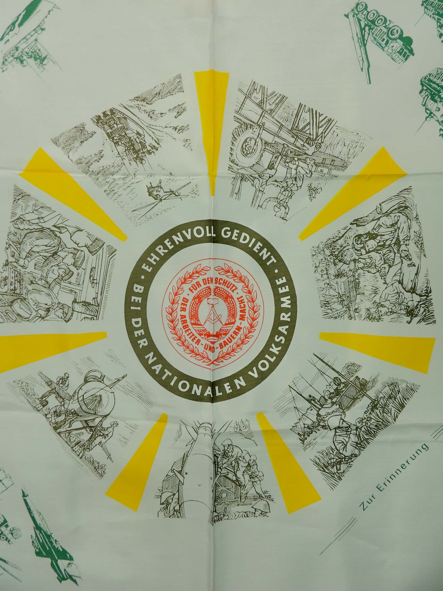 DDR East German NVA Reservist Dicharge Scarve / Reservistentuch