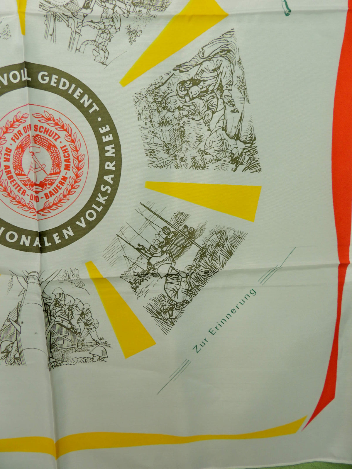 DDR East German NVA Reservist Dicharge Scarve / Reservistentuch