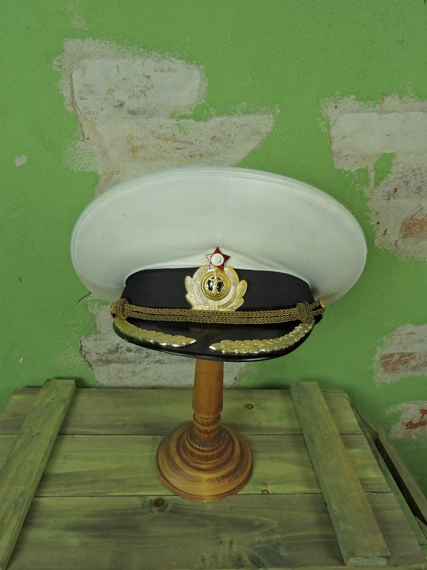 Repro Soviet Navy Officers Parade Visor Cap [58]