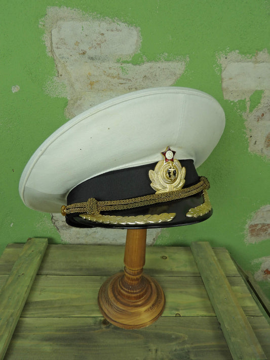 Repro Soviet Navy Officers Parade Visor Cap [58]