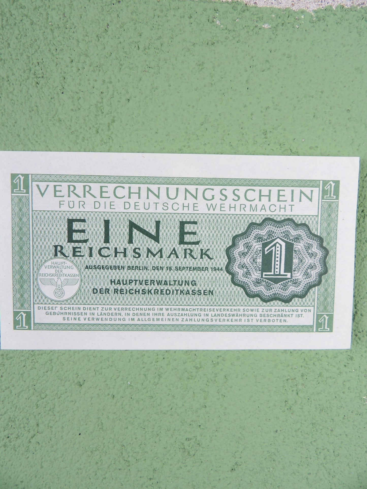 Third Reich 1 Wehrmacht  Reichsmark 1944