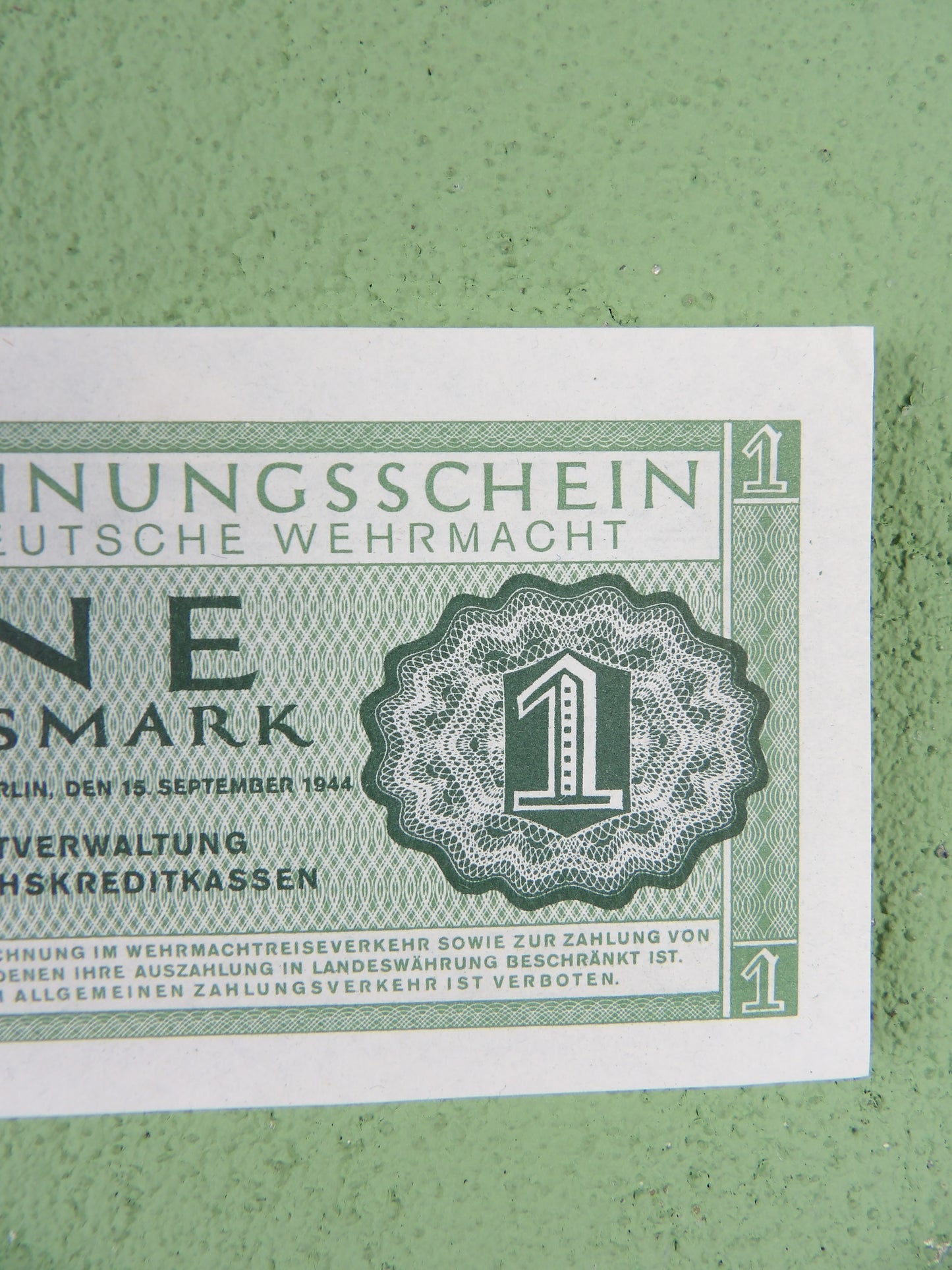 Third Reich 1 Wehrmacht  Reichsmark 1944