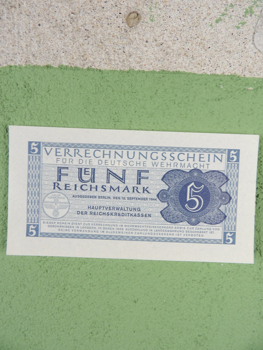 Third Reich 5 Wehrmacht  Reichsmark 1944