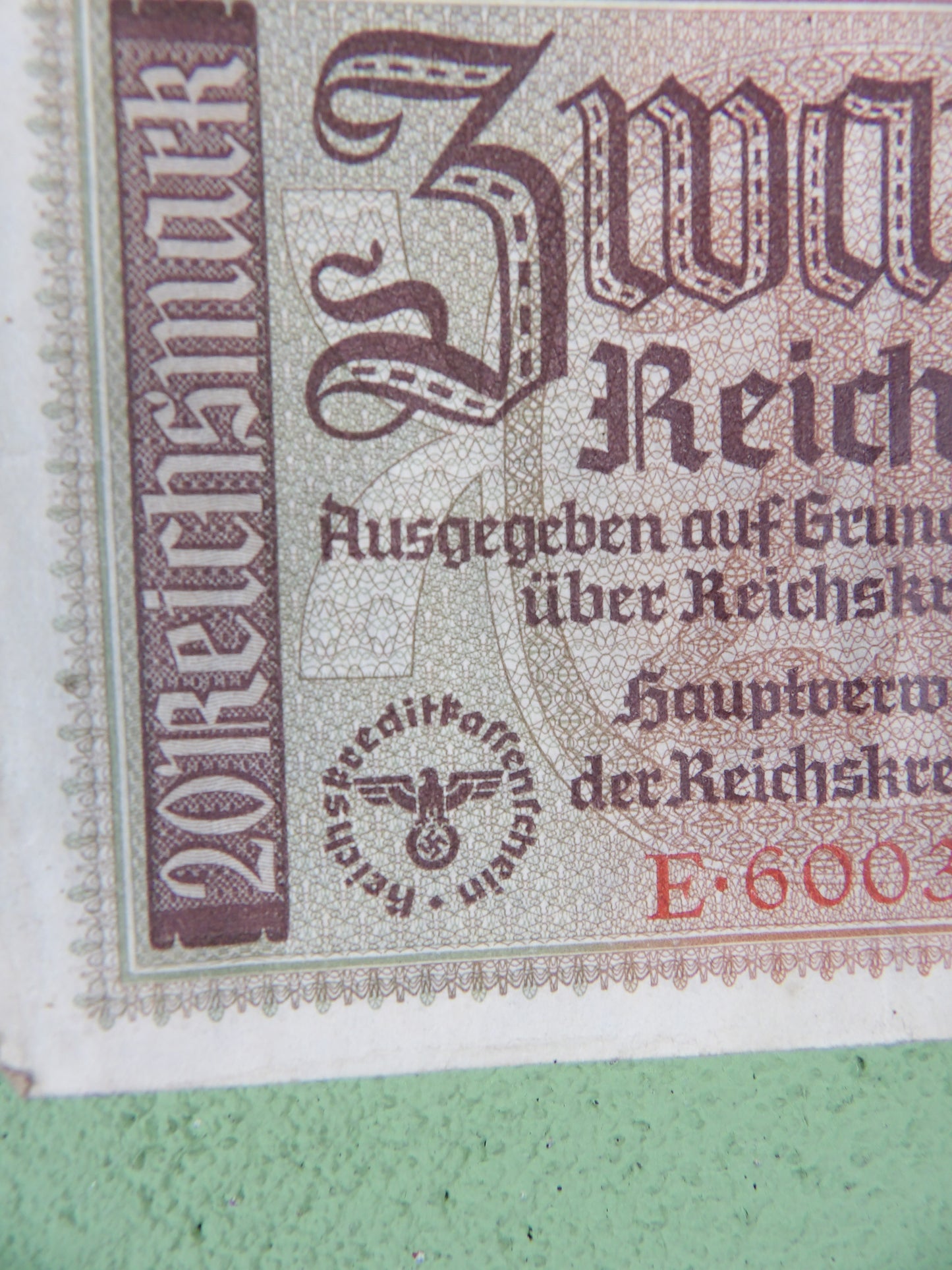 Third Reich 20 Wehrmacht Reichsmark 1944
